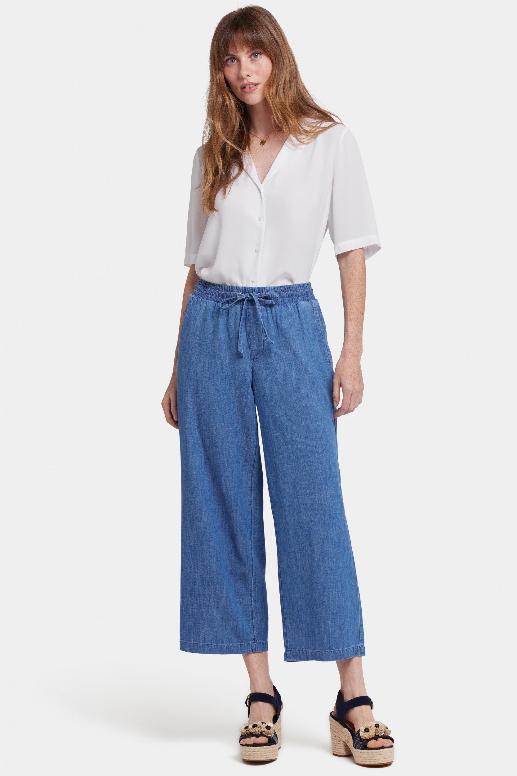 NYDJ Weite Jeans Jayne Pull-On weit geschnittene Knöchelhosen