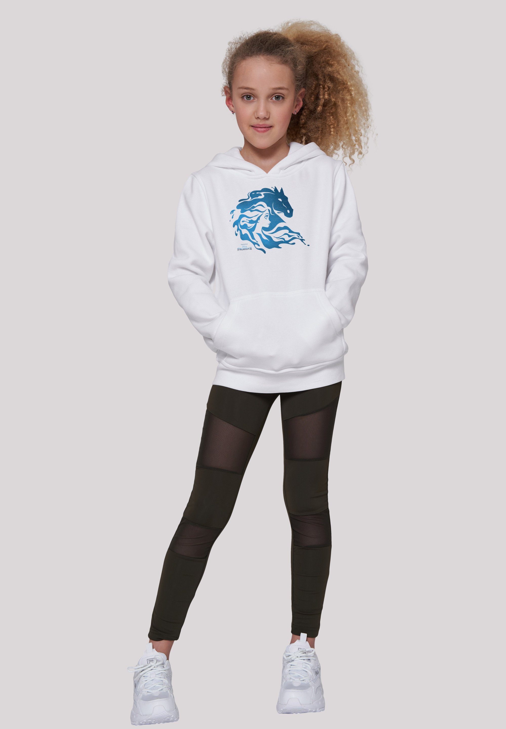 Pferd weiß Disney F4NT4STIC Sweatshirt Kinder,Premium 2 Silhouette Wassergeist Frozen Merch,Jungen,Mädchen,Bedruckt Nokk Unisex