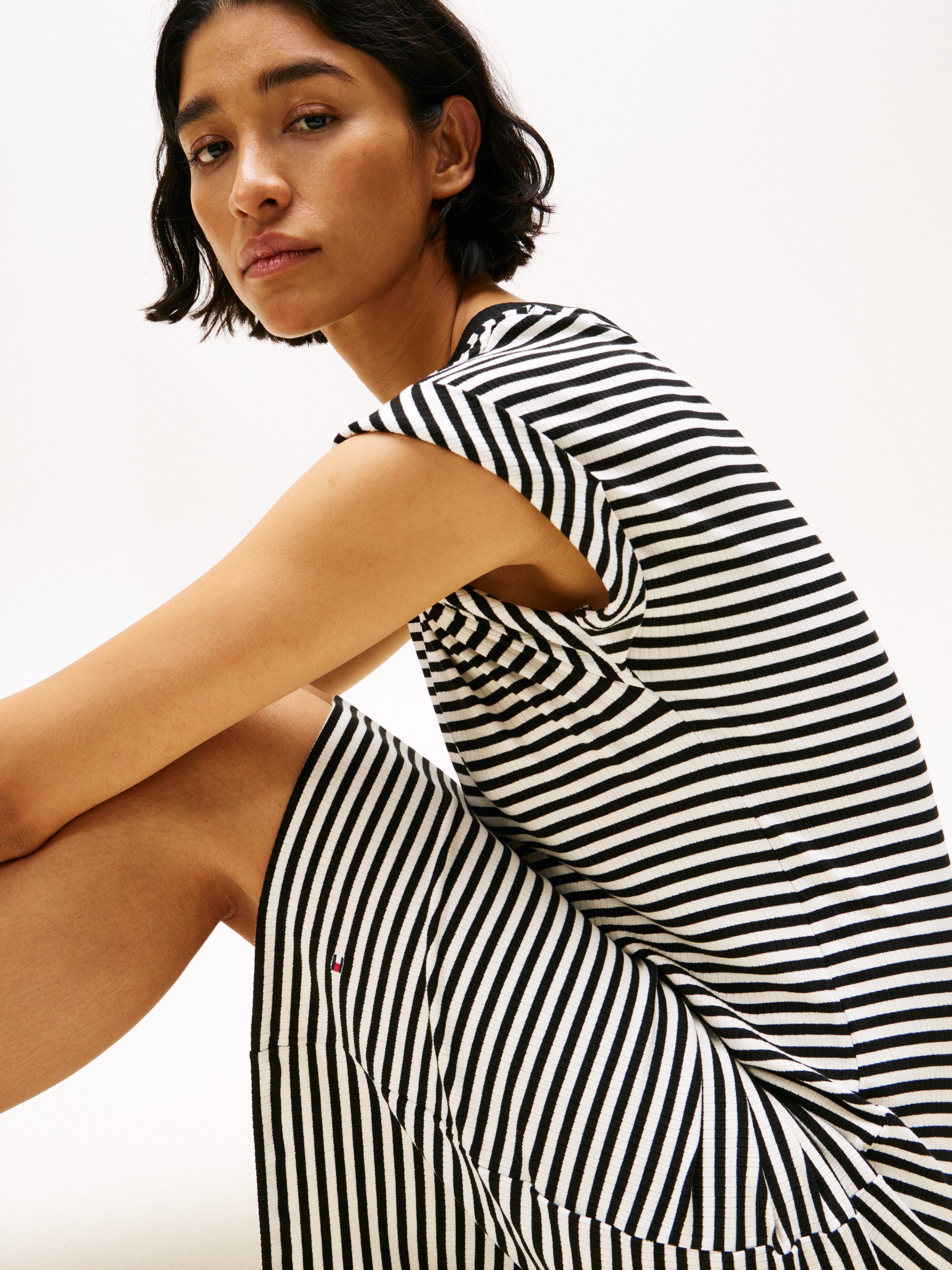 Tommy Hilfiger Shirtkleid RIB SHORT REG TEE DRS