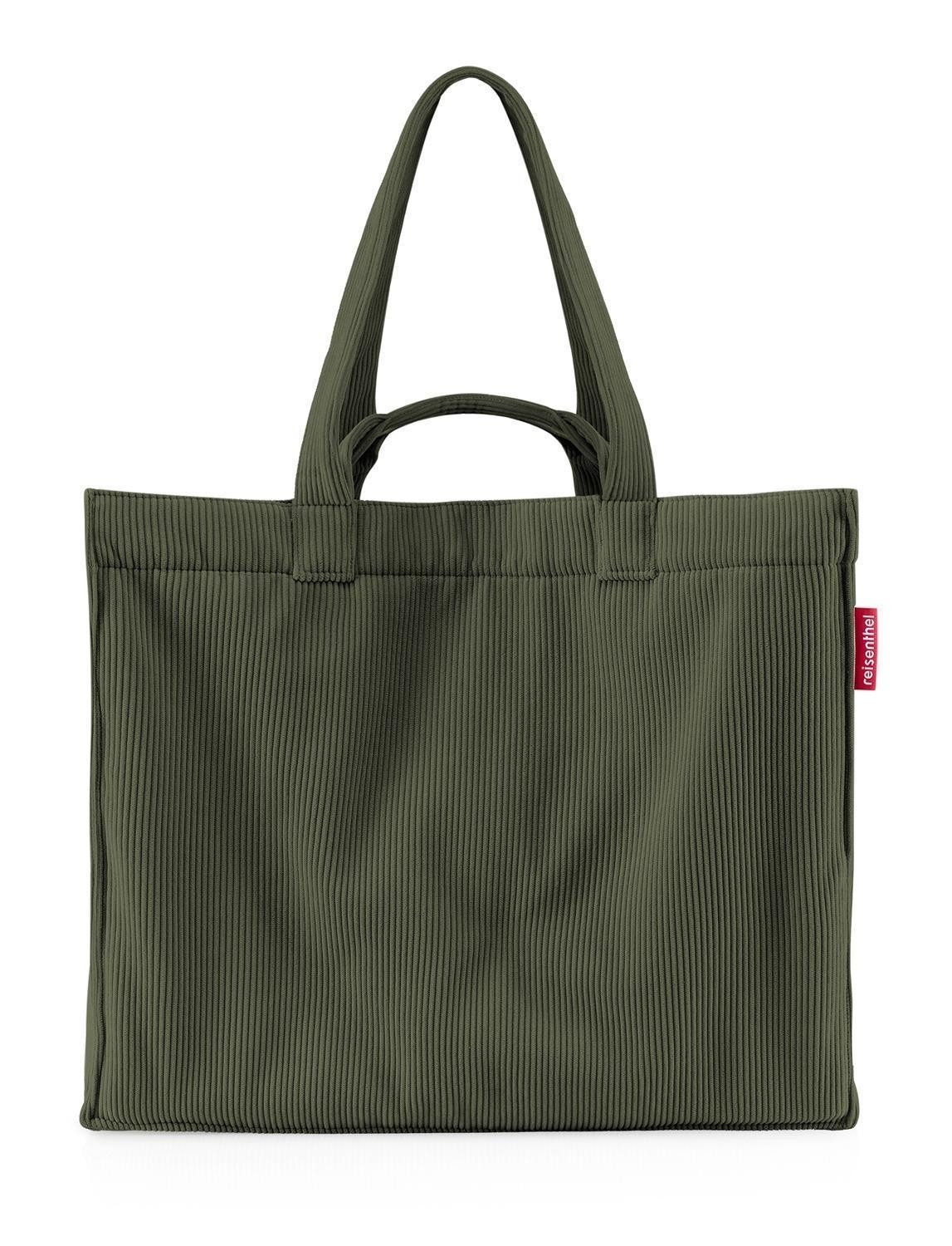 REISENTHEL® Tragetasche SOFTSHOPPER, Dunkelgrün, Cordoptik, Polyester, 28 Liter, Tragegriffe, B 47 x H 38,5 x T 18 cm