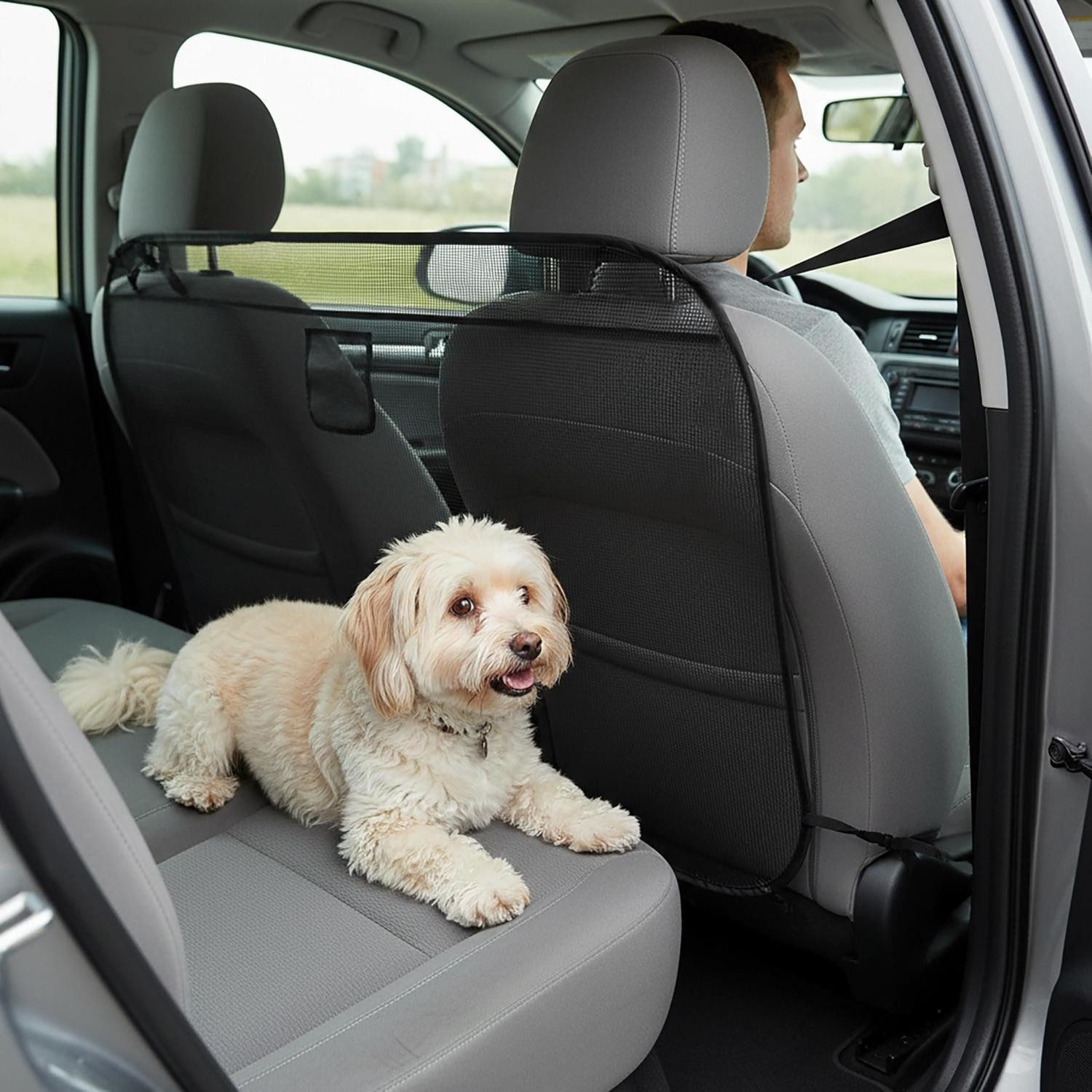 LuxusKollektion Tierabsperrgitter Hundegitter universell für Auto Kofferraum Rücksitz faltbar mit Tasche