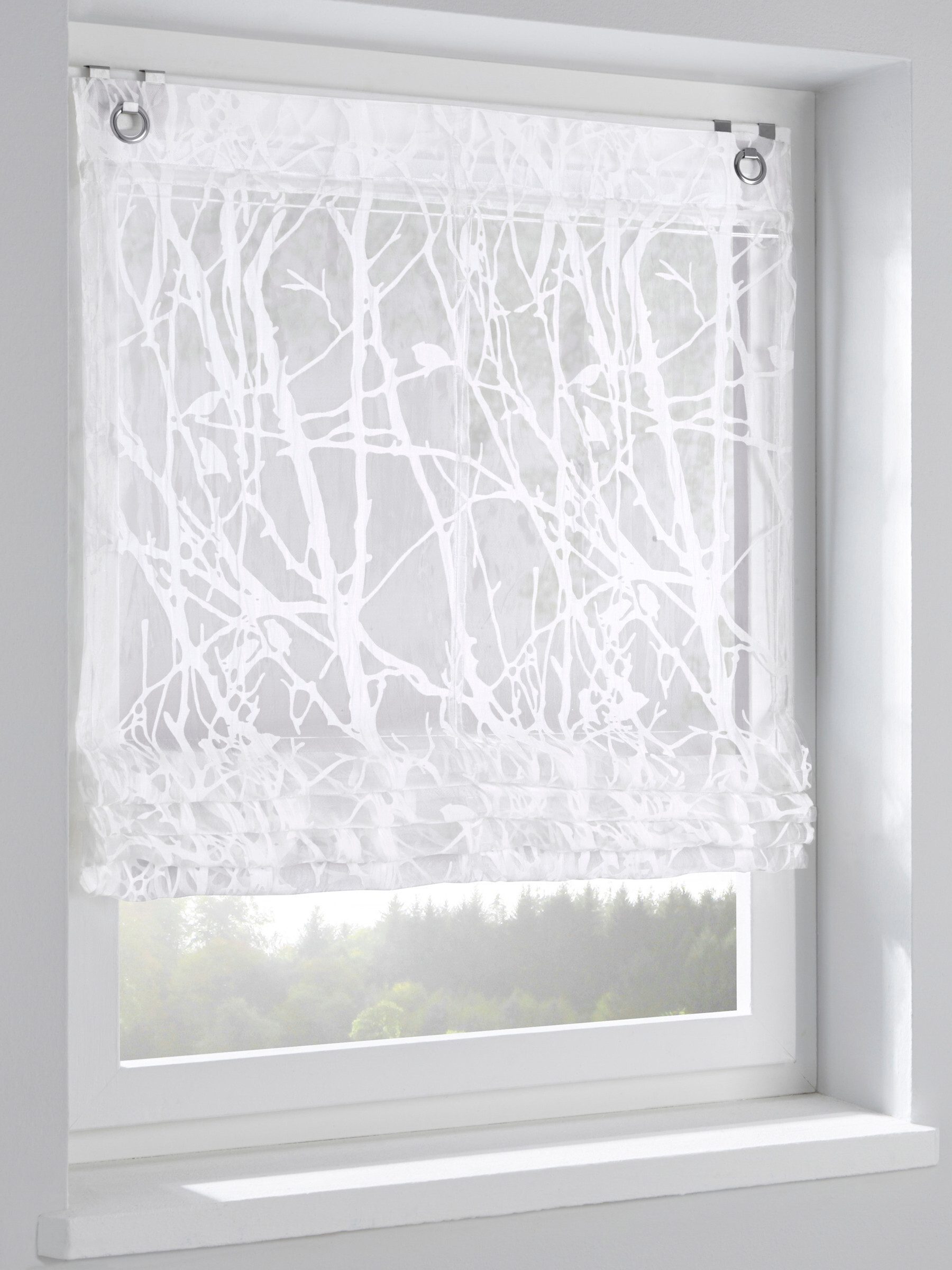 Rollo Raffrollo, heine, transparent, Hakenaufhängung