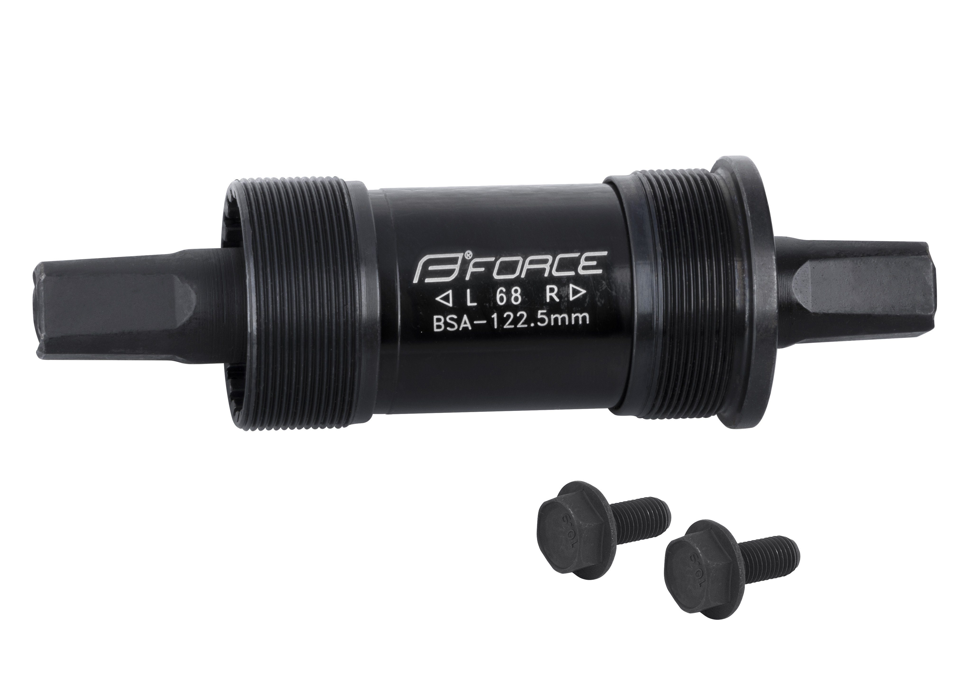 FORCE Fahrradkurbel Force 4-Kant Stahl Tretlager mit BSA Gewinde Länge 122,5 mm