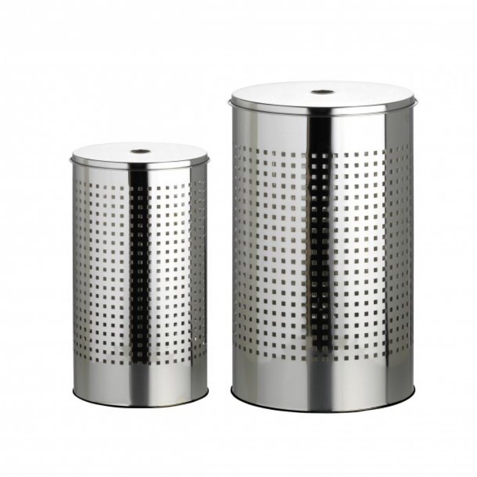 axentia Wäschetonne Корзины для белья-Set, 2 tlg., Edelstahl 116719 (1 St)