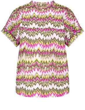 GERRY WEBER Klassische Bluse Gemustertes Blusenshirt mit Tunika-Ausschnitt