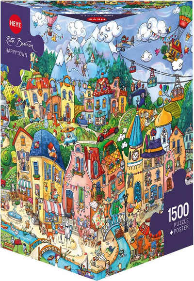 HEYE Puzzle Happytown, Berman, 1500 Puzzleteile, Made in Europe