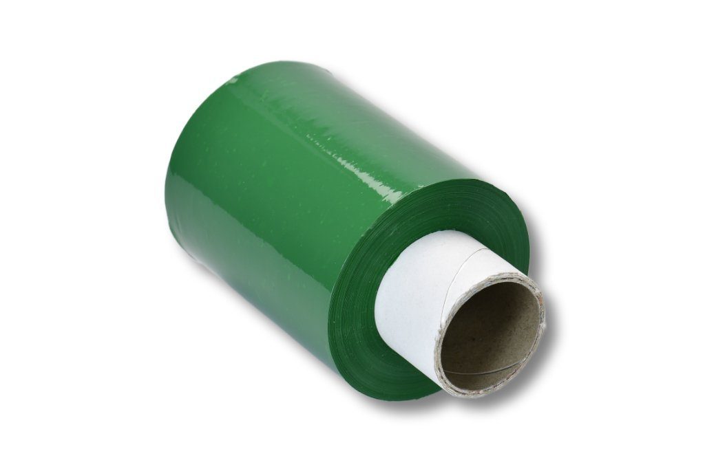 DM-Folien Baufolie 1 Rolle Mini Stretchfolie / 100mm x 150m / 23my / Farbe: grün