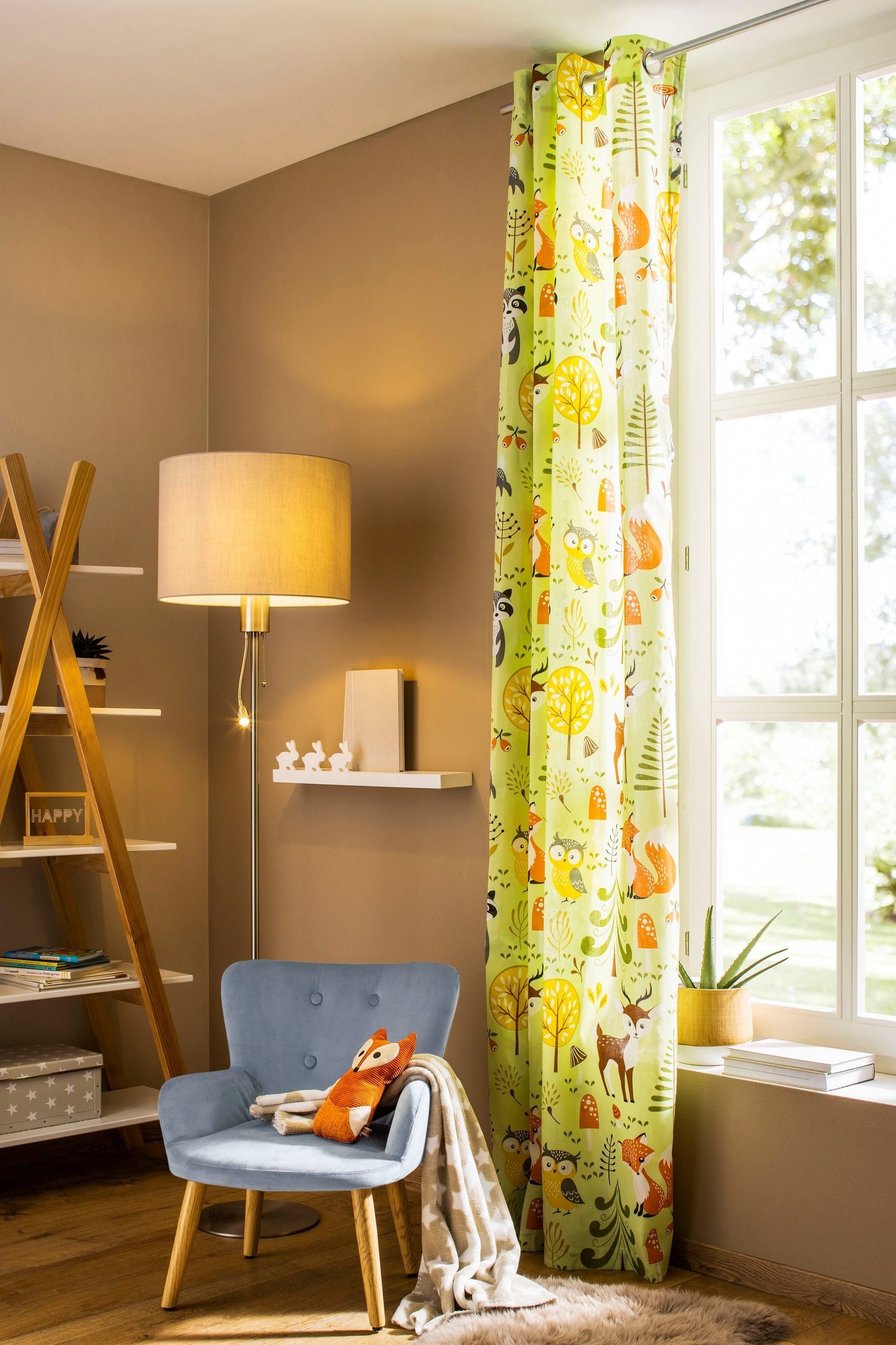 Eichen-Look modernen Kindersessel Chanel, im Sessel loft24 im Metallbeine Design,