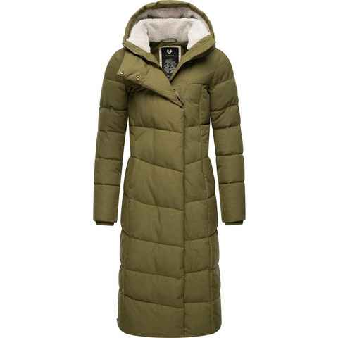 Ragwear Steppmantel Pavla Extralong zeitloser, wasserdichter Damen Wintermantel