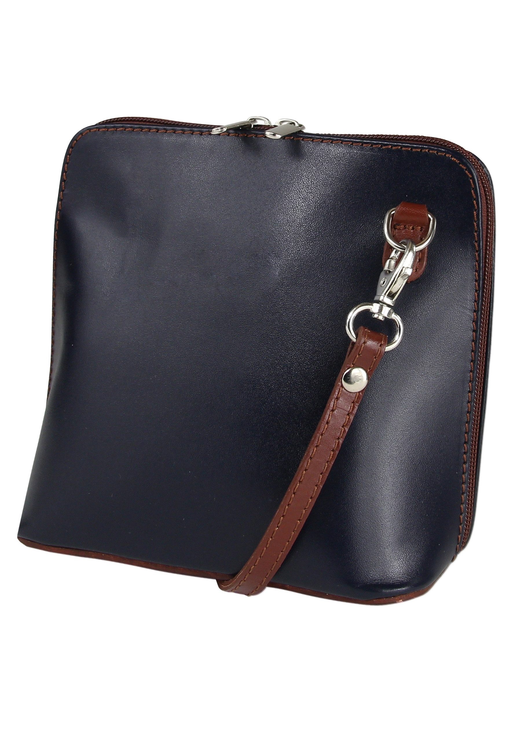 Schultertasche Toscanto taupe, braunfarbene, klein