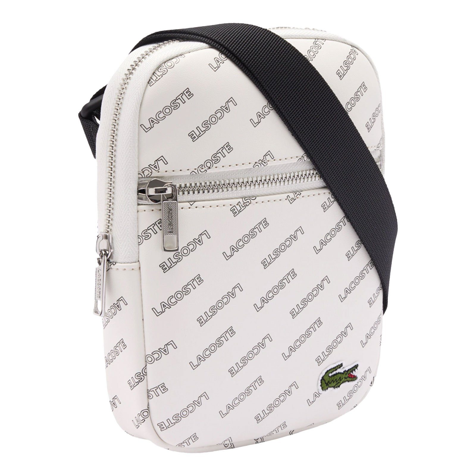 Flat noir farine Bag, M71 S mit Umhängetasche Allover-Lacoste-Print Crossover Lacoste