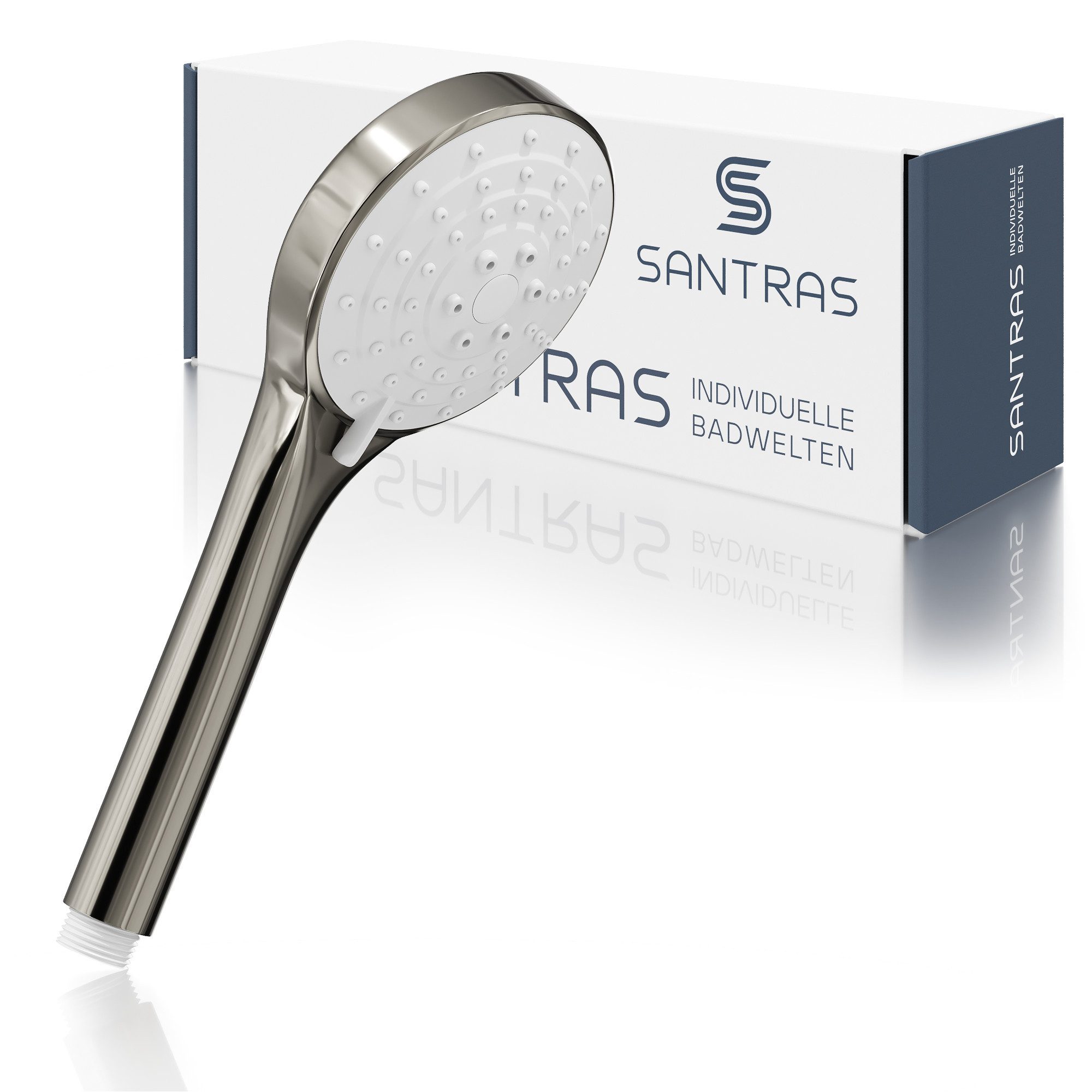 Santras Handbrause in Aranja - dreifach verstellbarer Duschkopf mit Wassersparer