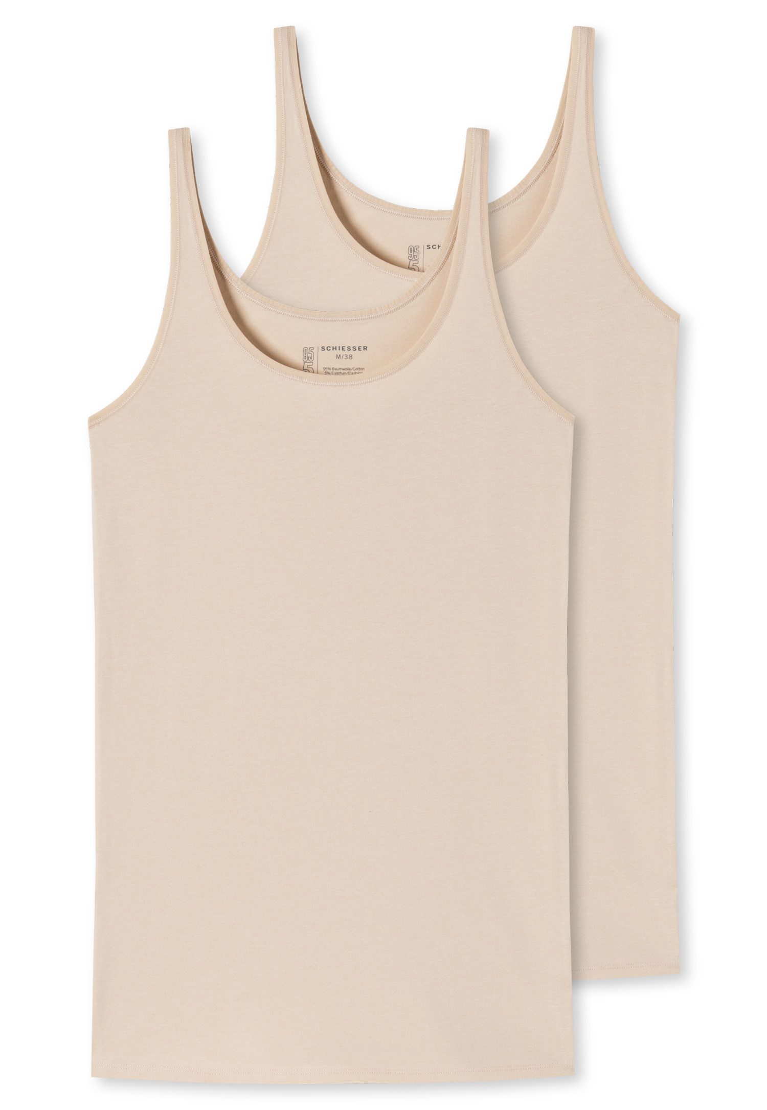 Schiesser Unterhemd 95/5 (2er-Pack) mit elastischer Single-Jersey-Qualität