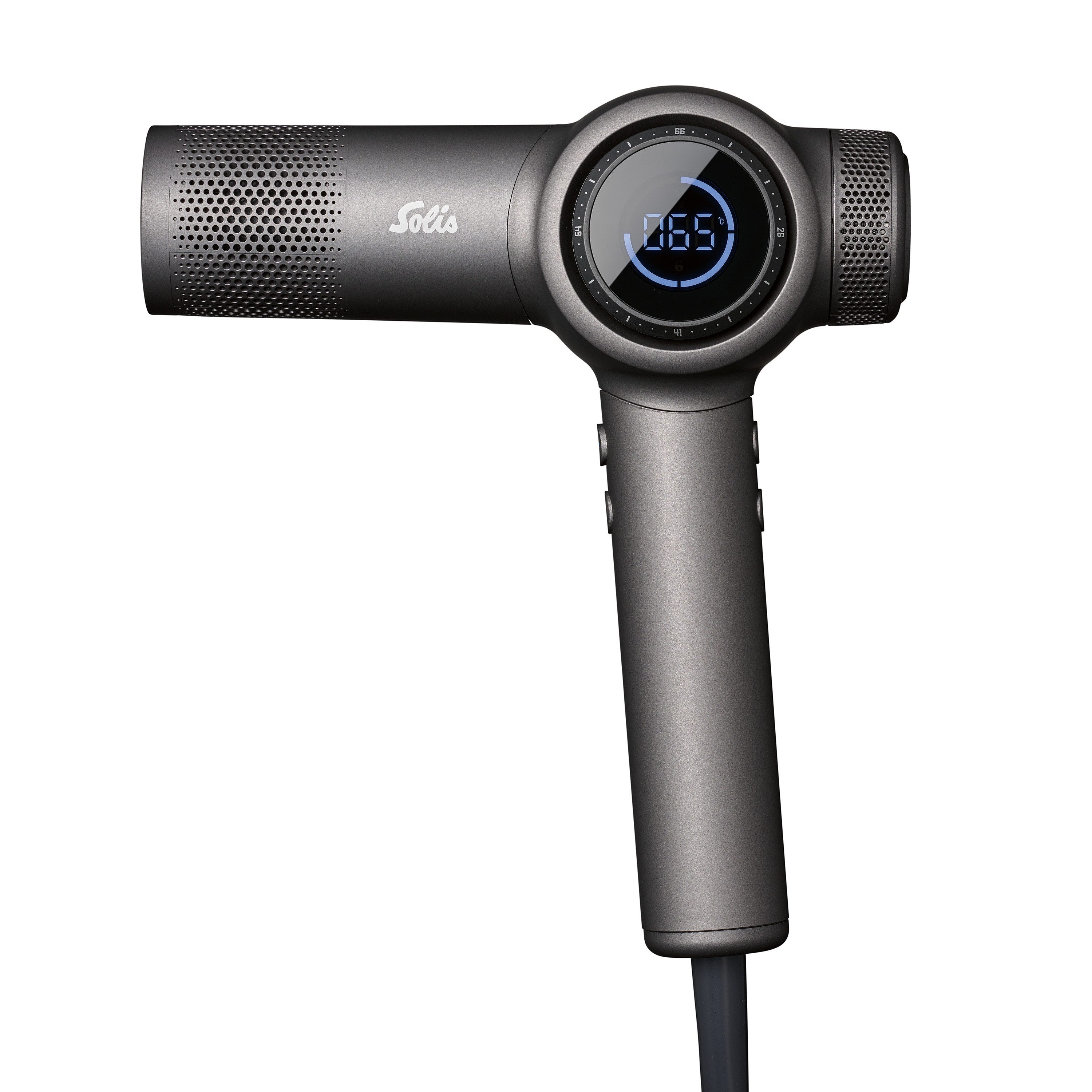 SOLIS OF SWITZERLAND Haartrockner AirVolution 630 Pro, Typ 3806, 1600 W, Vier Temperatur- und Luftstufen, LED-Display