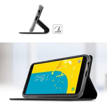 CoolGadget Handyhülle Magnet Case Handy Tasche für Samsung Galaxy J6 2018 5,6 Zoll, Hülle Klapphülle Ultra Slim Flip Cover für Samsung J6 2018 Schutzhülle