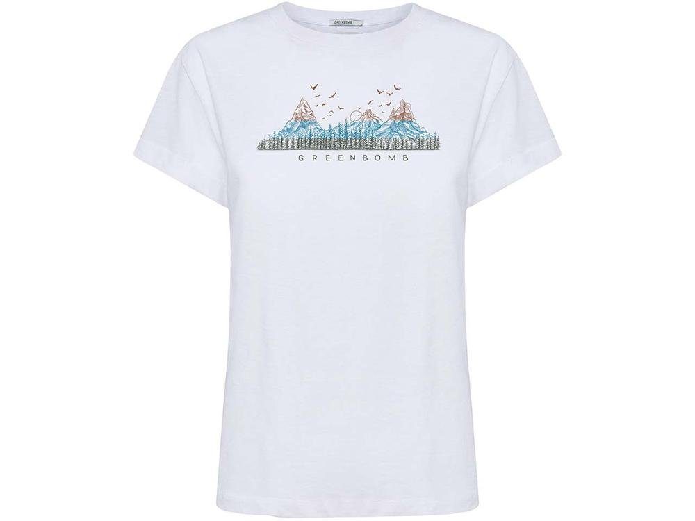GreenBomb T-Shirt GREENBOMB Bio-Damen-T-Shirt 'Mountain Colors' mit