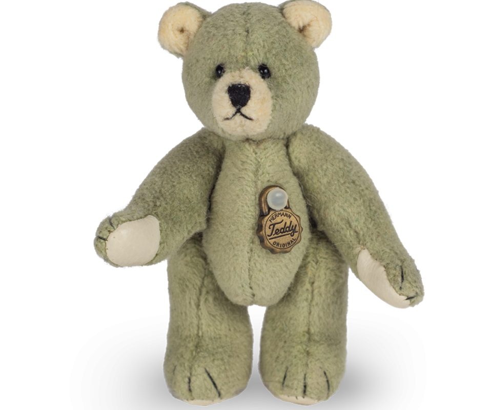 Dekofigur Miniatur Teddybär Hermann® cm 6 Teddy salbei