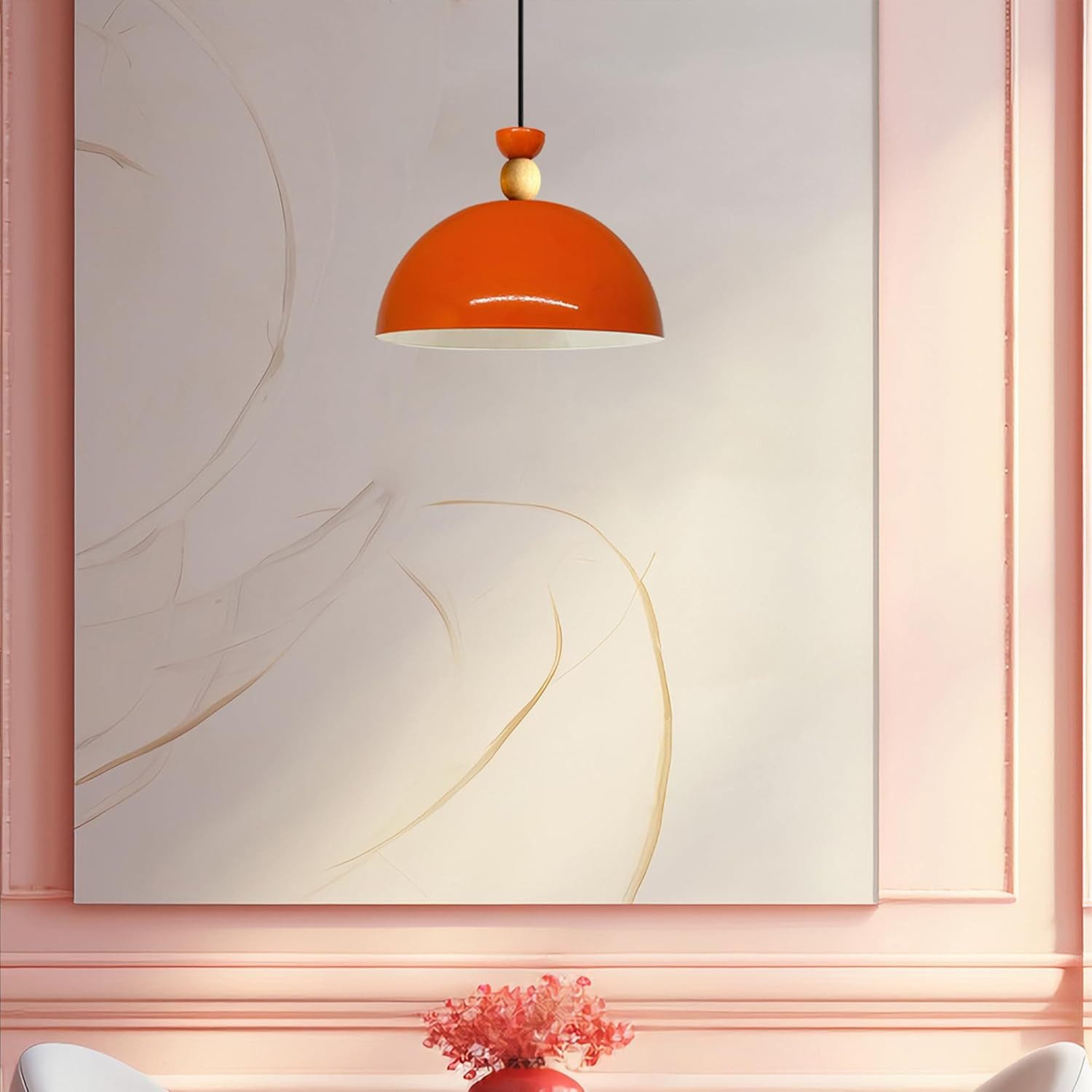 Bamyum Pendelleuchte Pendelleuchte Yimpi Hängelampe Industrial Ø30 cm, E27, Moderne Lampe, ohne Leuchtmittel, E27, Dimmbar, Einstellbare Kabellänge