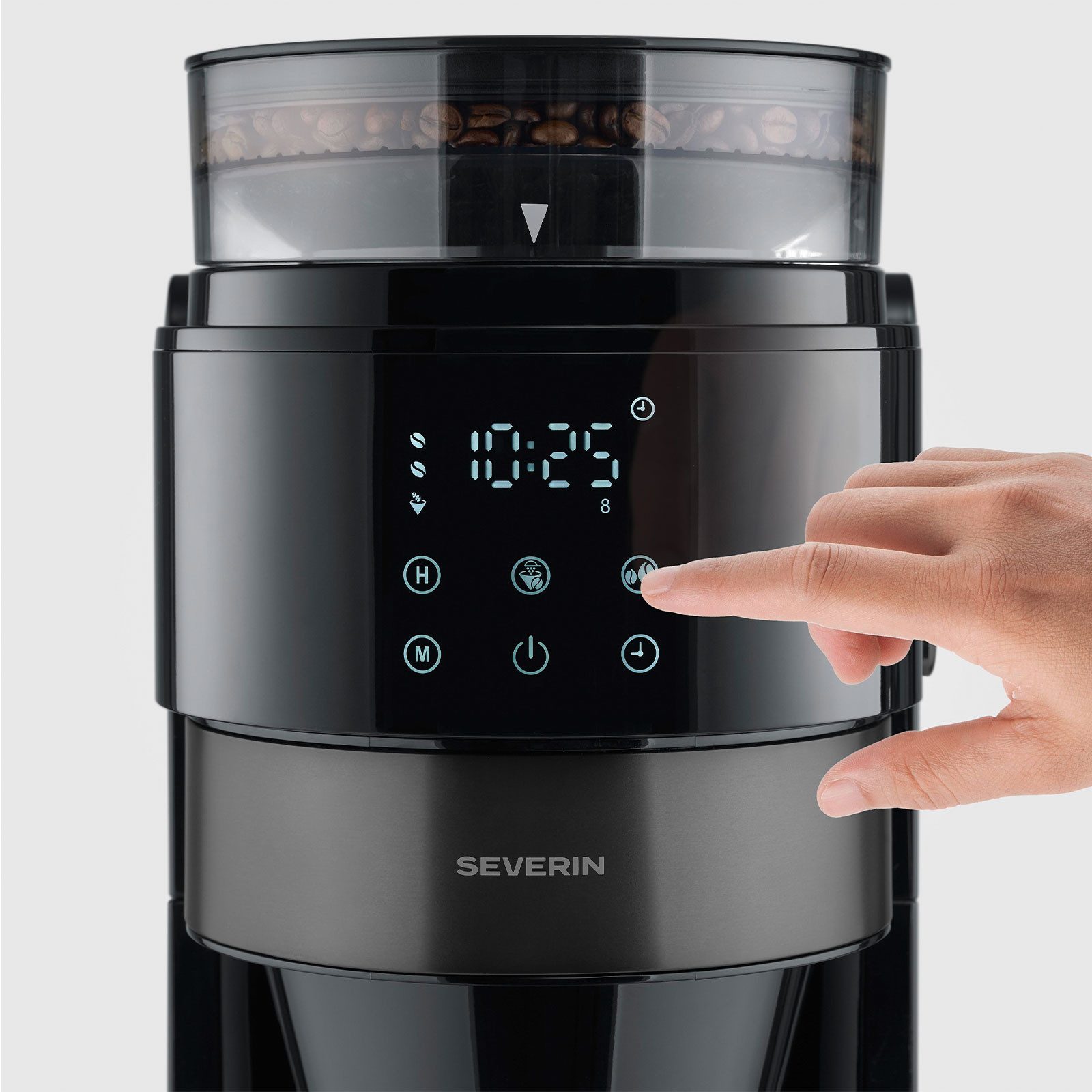 Severin Filterkaffeemaschine KA 4831, Filterkaffeemaschine mit integriertem Mahlwerk und Timer