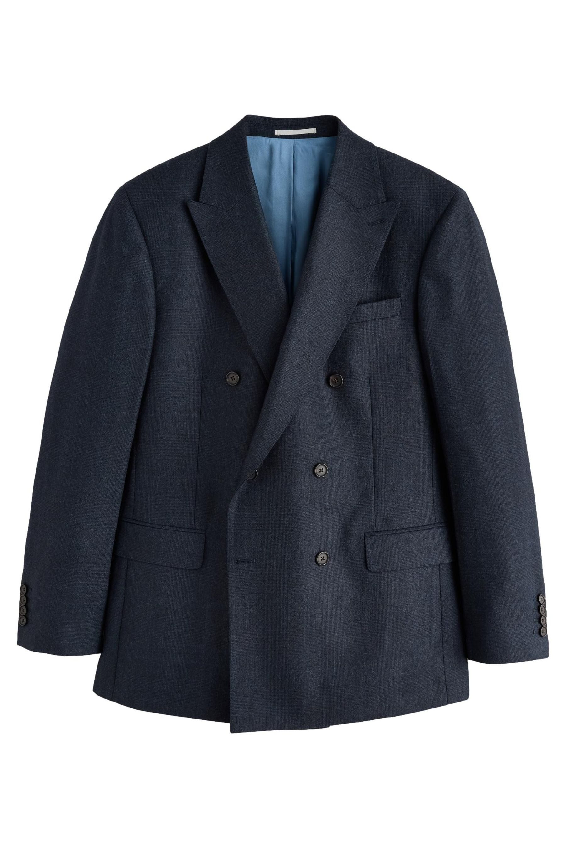Next Sakko Signature 2-reihiges kariertes Flanell-Anzugsakko (1-tlg)