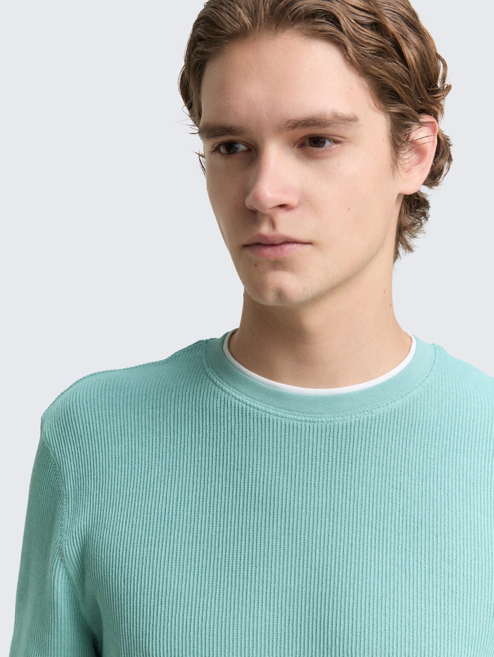 TOM TAILOR Denim Langarmshirt T-Shirt Langarmshirt im 2-in-1-Look
