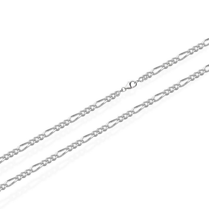 NKlaus Silberarmband 18cm 925 Sterling Silber Figaro Kette Armkette Arm