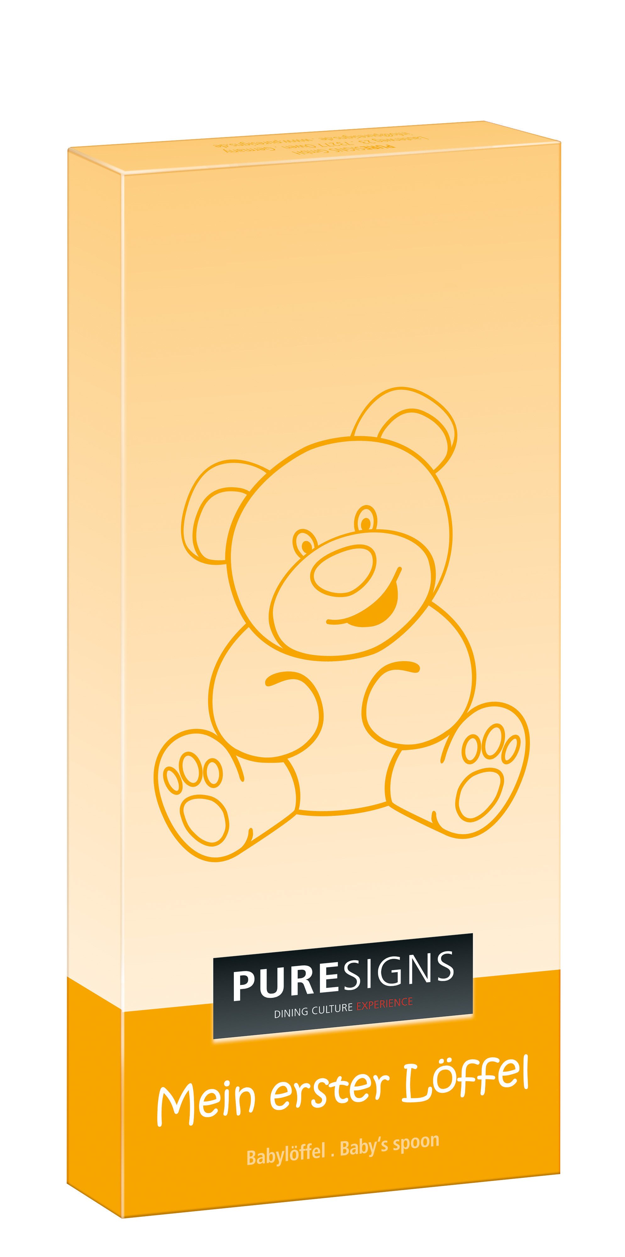 PURESIGNS Kinderlöffel Mein erster Löffel (1 Stück), Plastikfreier Essgenuss für die Kleinen