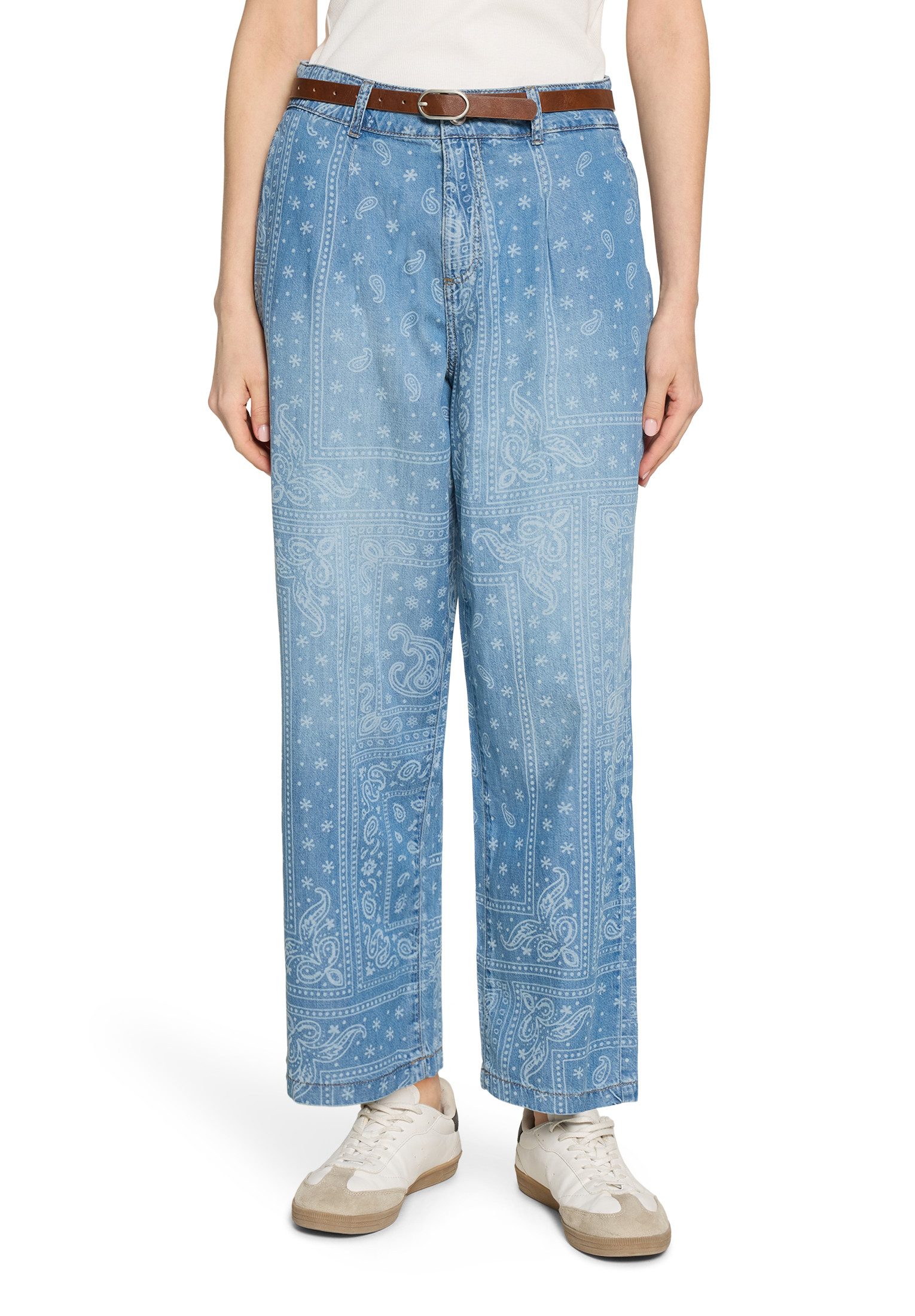 Cartoon Stoffhose Damen mit Gürtel