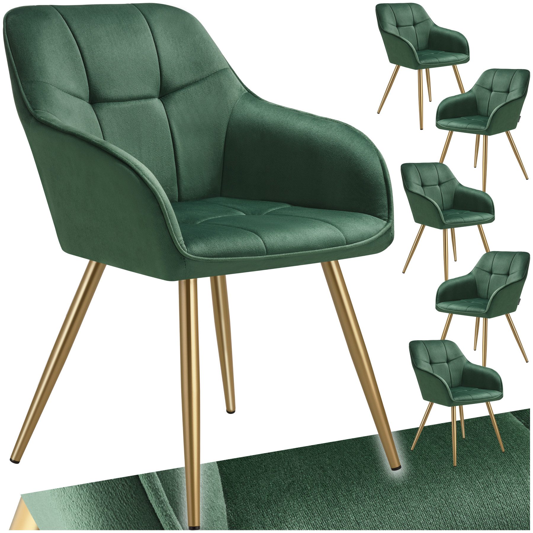 tectake Esszimmerstuhl Marilyn (Set, 6 St), günstig online kaufen