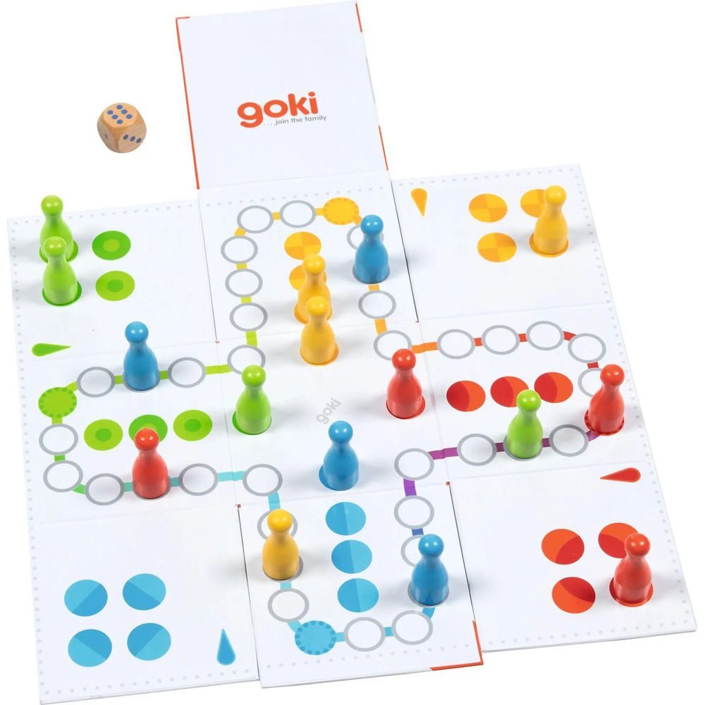Gollnest & Kiesel Spiel XXL Ludo im Würfel zum Aufklappen