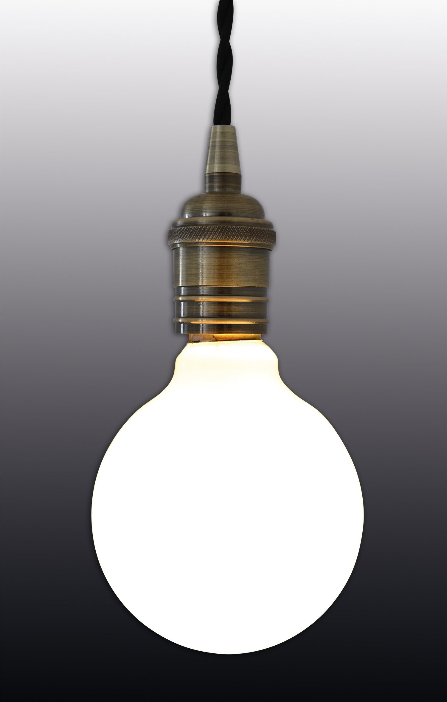 max. näve Farbe: LED LED d: messing, Regia, wechselbar, 40W, 10cm, Pendelleuchte Metall/Textil, 154,6cm h: E27