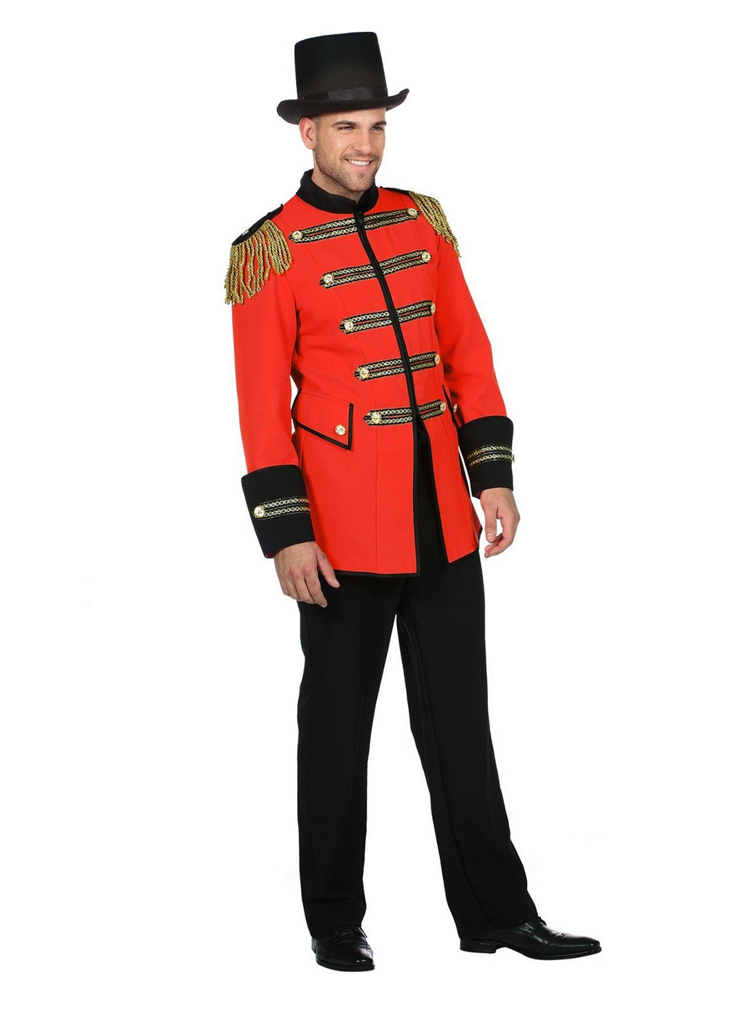 Metamorph Kostüm Zirkusdirektor Jacke, Rote Herrenjacke für Garde oder Zirk günstig online kaufen