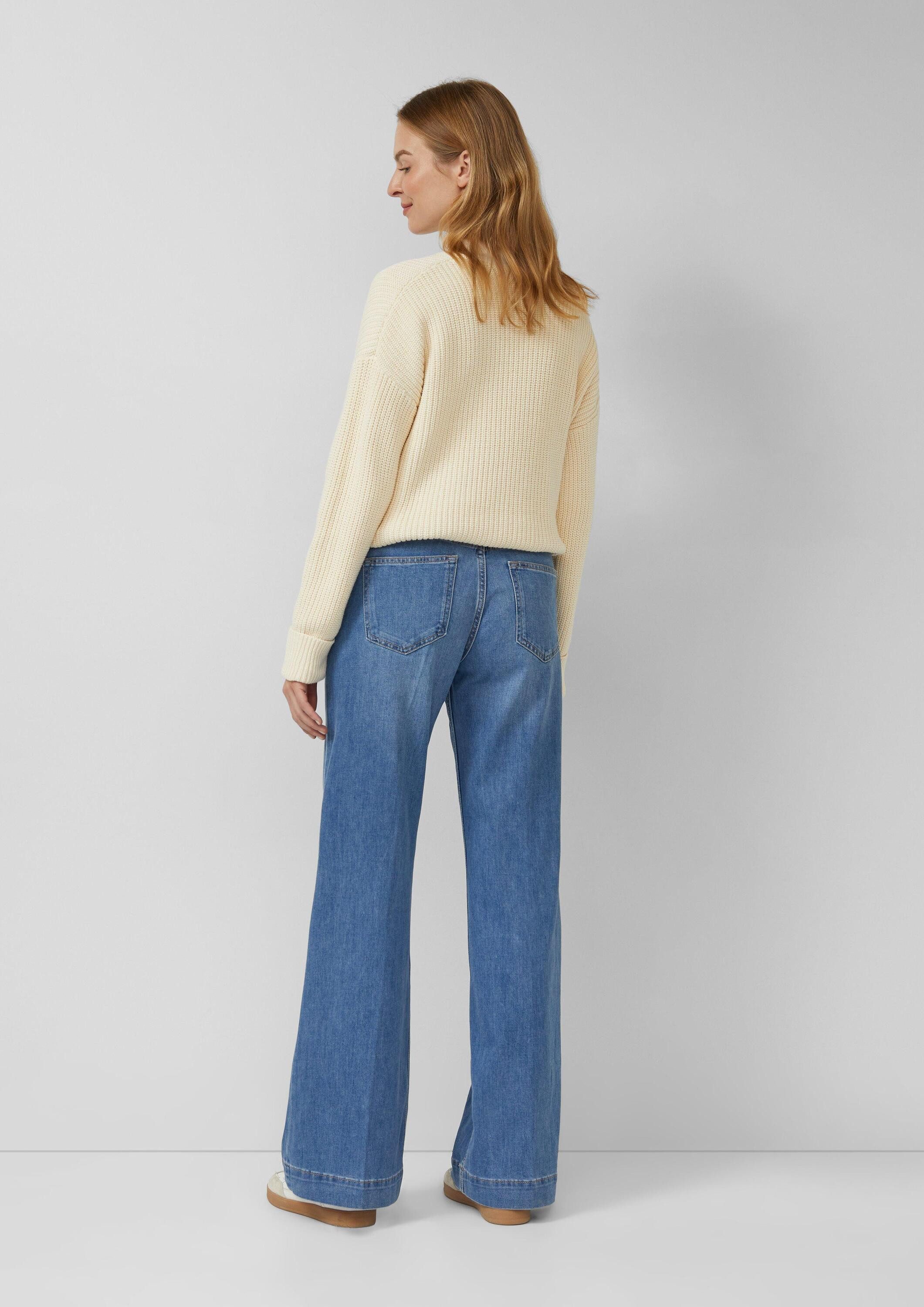 s.Oliver Weite Jeans Jeans-Hose SURI Jeans Suri/Regular Fit/Mid Rise/Wide Leg/mit Gürtel