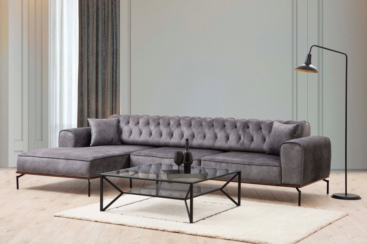 Luxusbetten24 Sofa Designer Sofa Silea, mit verstellbarer Rückenlehne