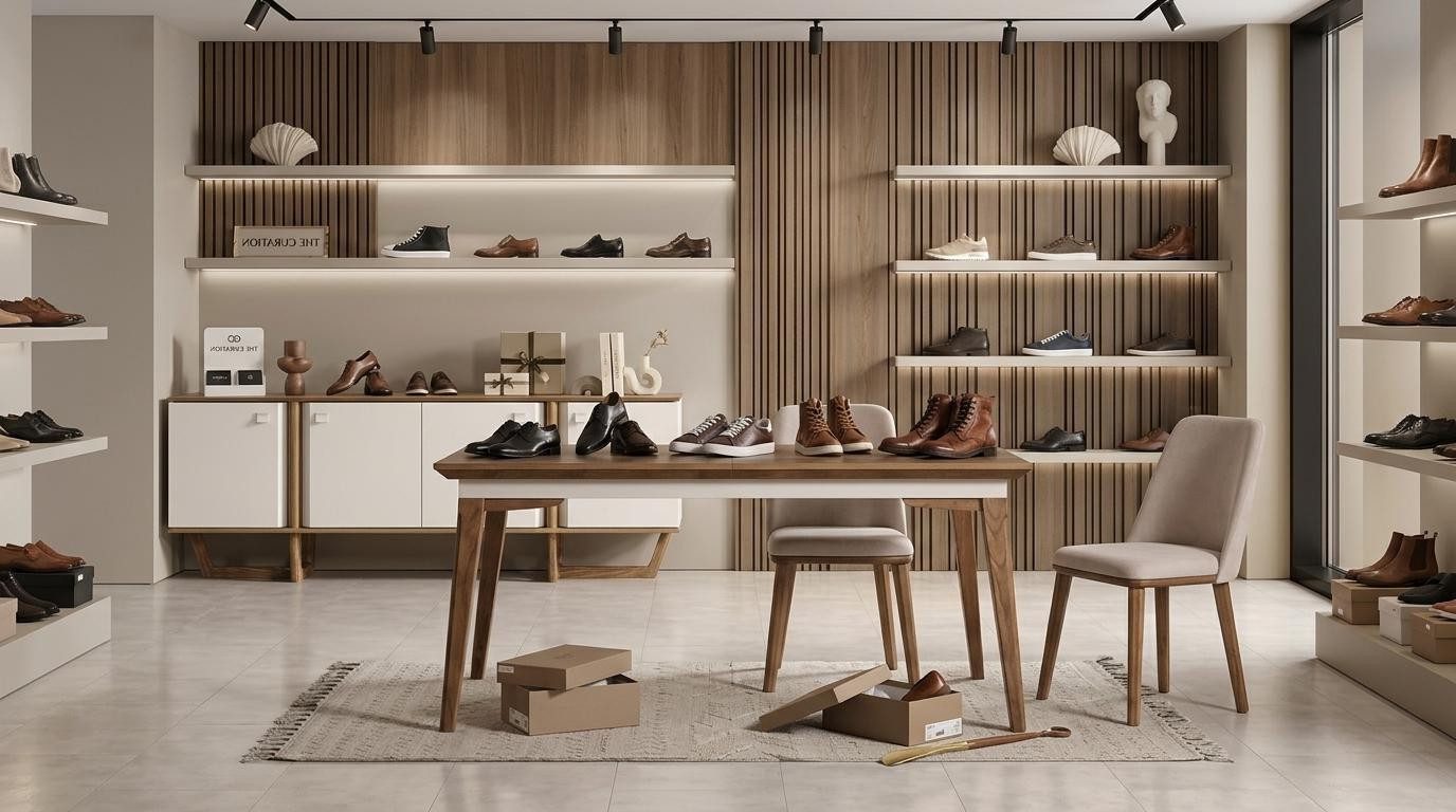 Xlmoebel Esstisch Tisch Konsole Wohnzimmer Stil modern braun rechteckig praktisch (Wohnzimmer Set, 2-St., 2-tlg)