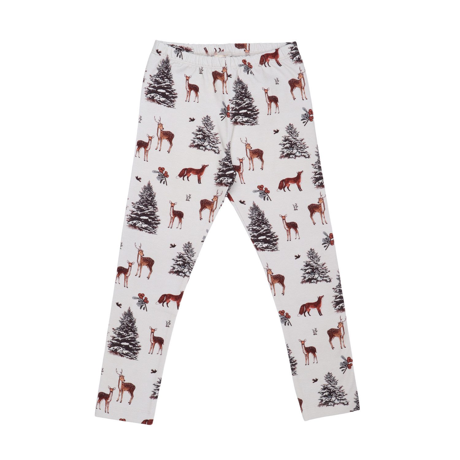 Walkiddy Leggings Weihnachtliche Bio-Baumwoll Leggings für Kinder