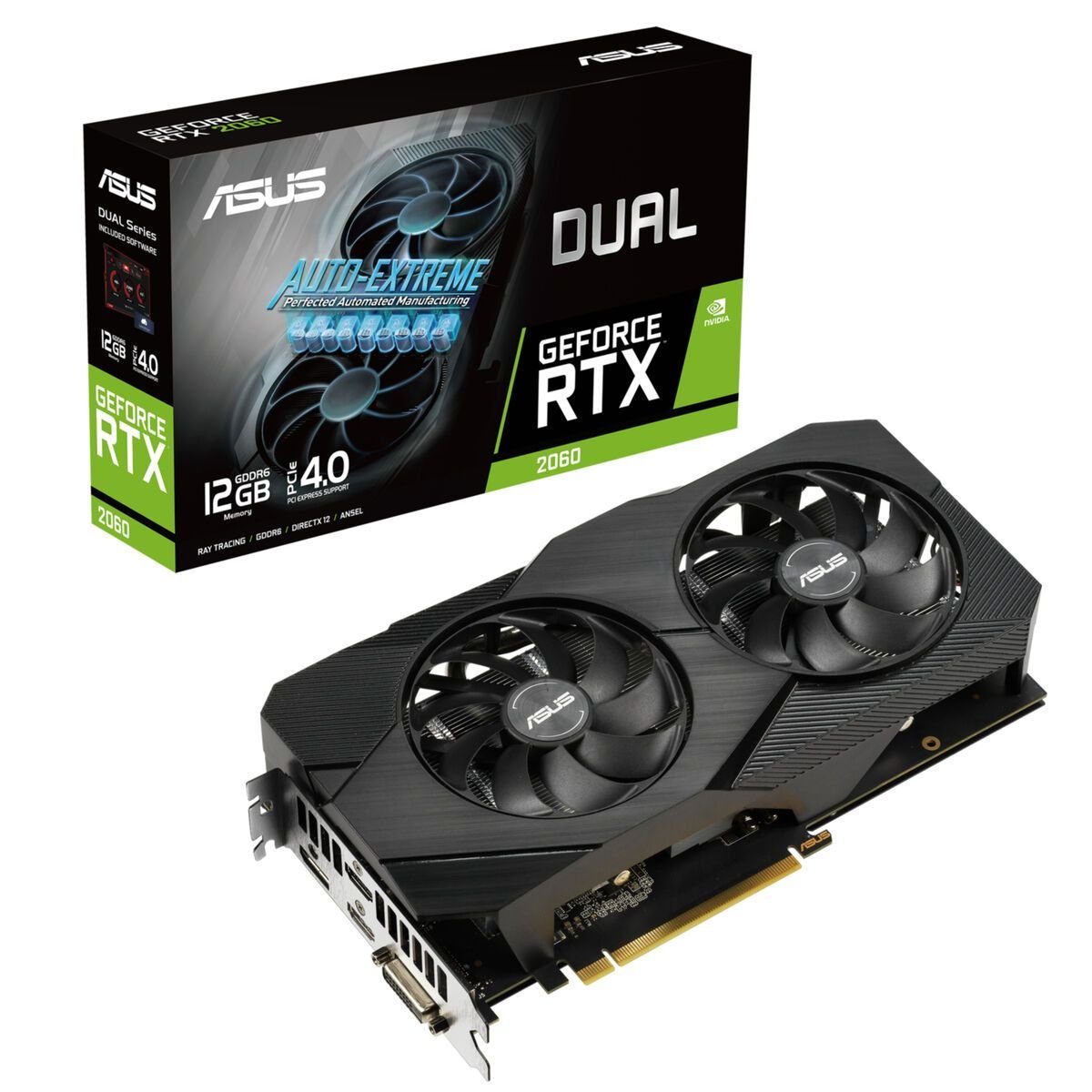 Asus RTX 2060 DUAL-RTX2060-12G-EVO Grafikkarte (12 GB, GDDR6, 12GB ...