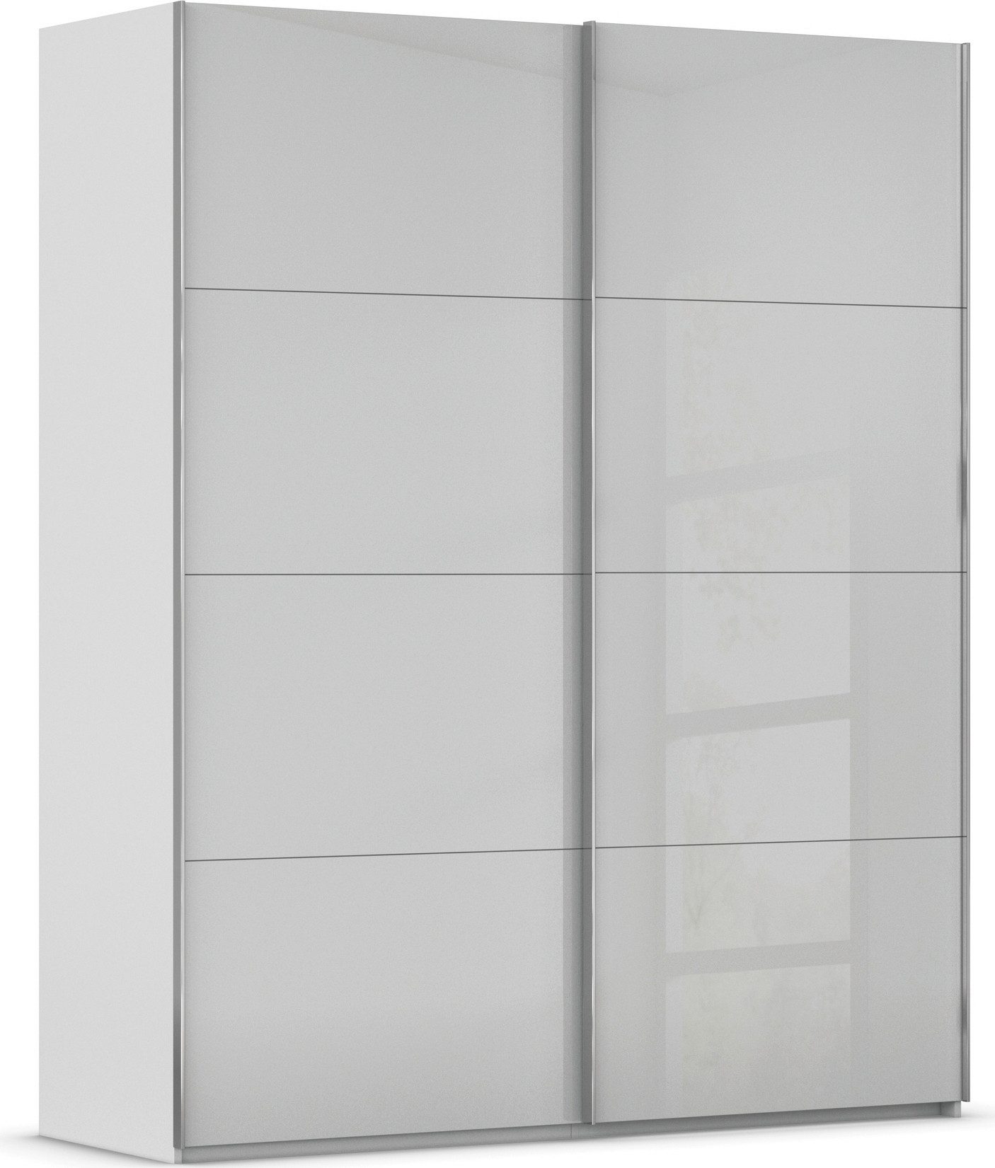 rauch Schwebetürenschrank Kleiderschrank Schrank Garderobe Schlafzimmerschrank SCALE-FYRA edle viergeteilte Türen mit Glas-Front viele Farben MADE IN GERMANY