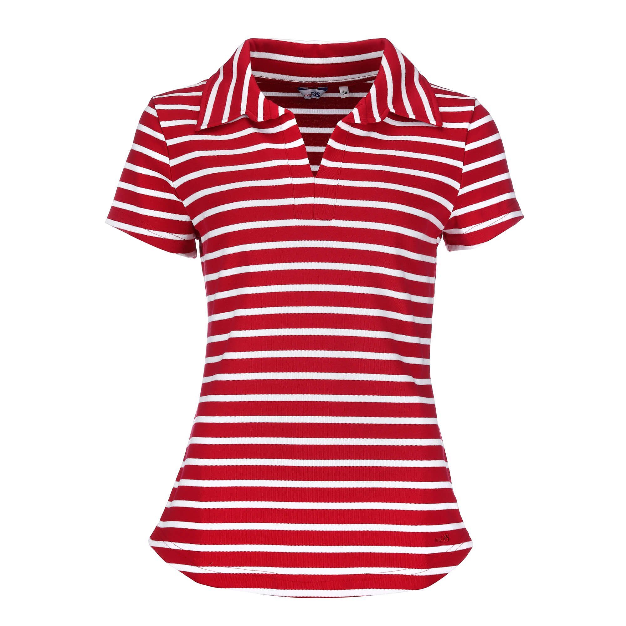 modAS T-Shirt Damen Kurzarm-Shirt gestreift mit günstig online kaufen