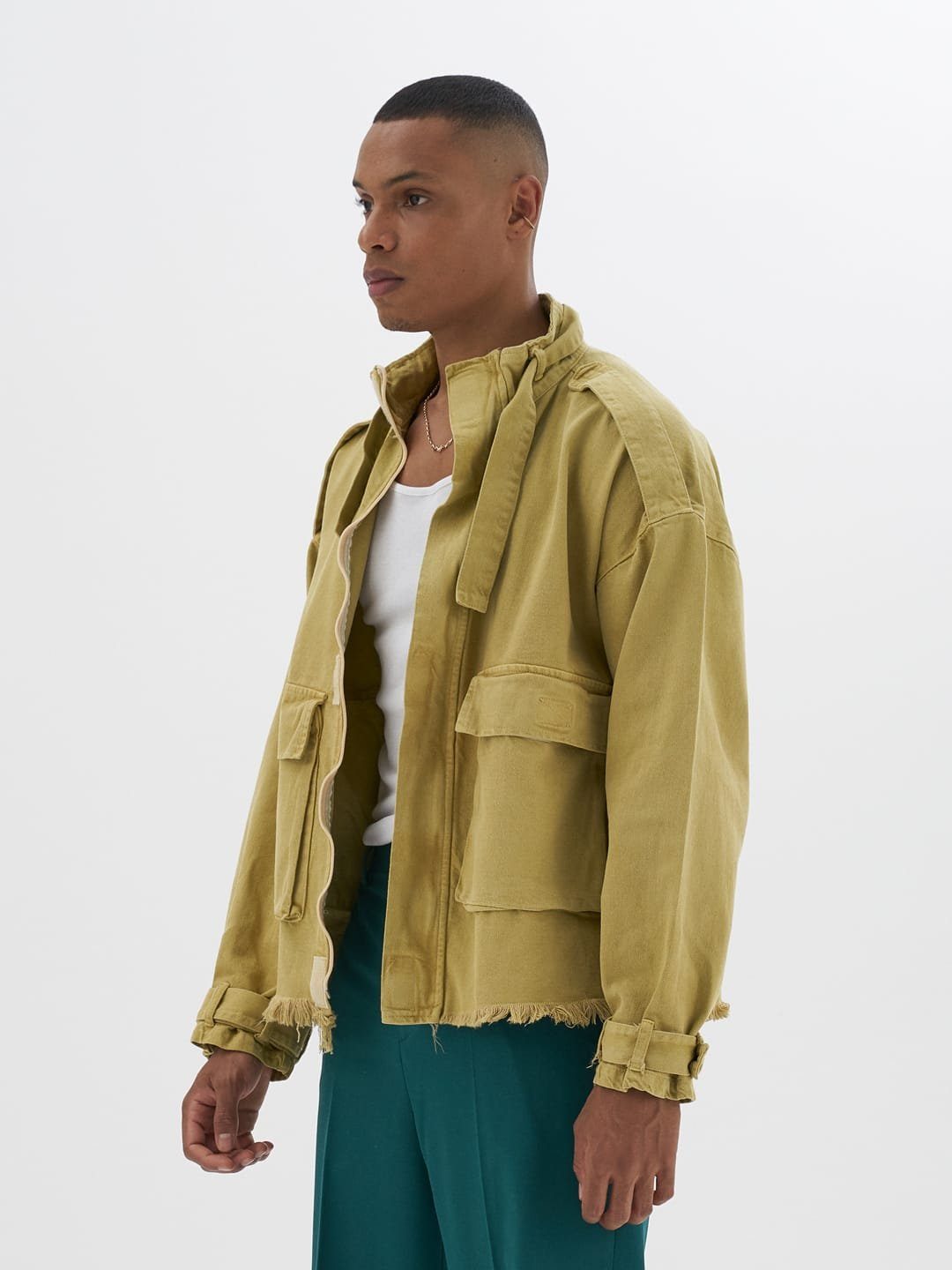 OSSY HOMER Jeansjacke Jeans Jacke 100% Cotton Baumwolle Oversize Übergangsjacke