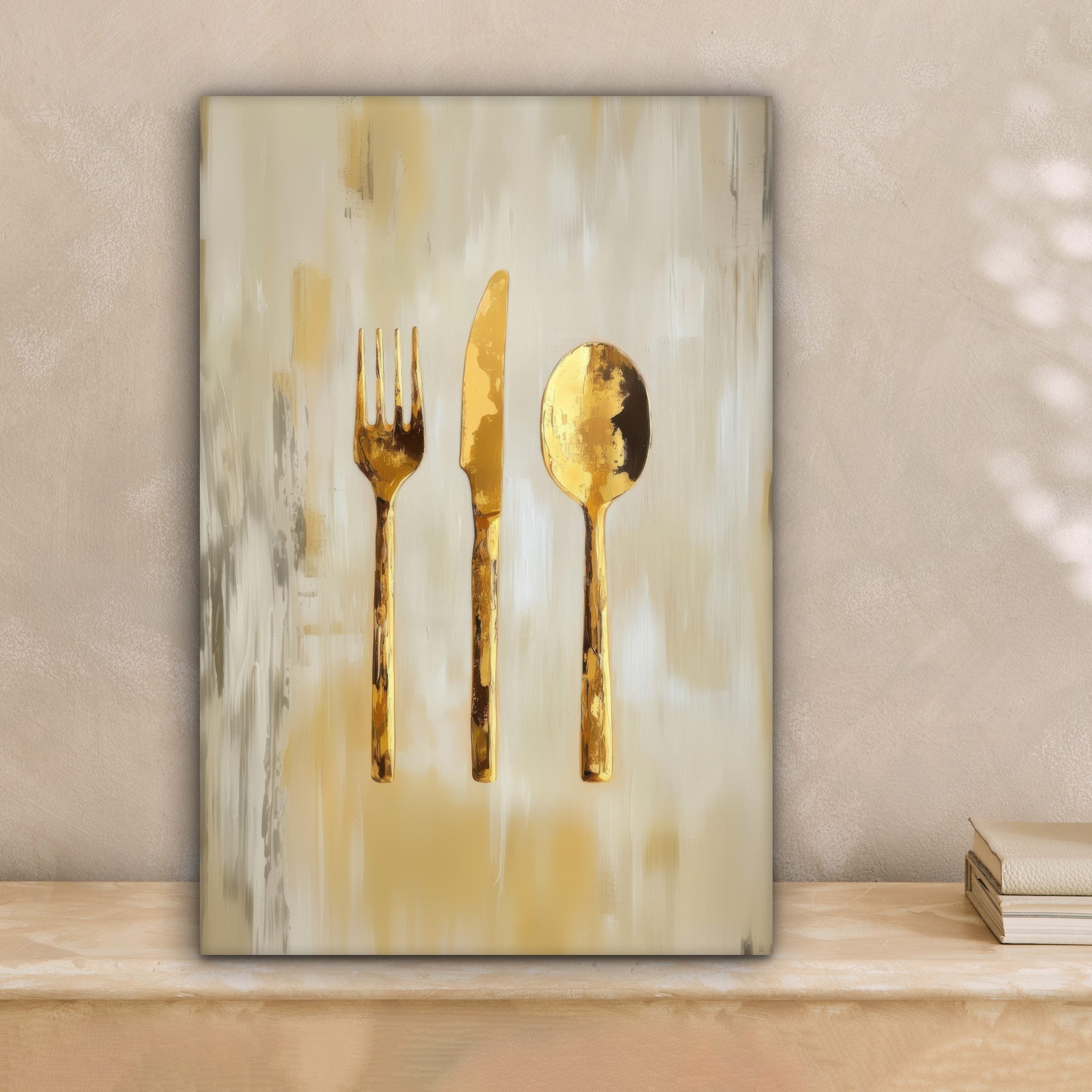 OneMillionCanvasses® Leinwandbild Farbe - Gold - günstig online kaufen