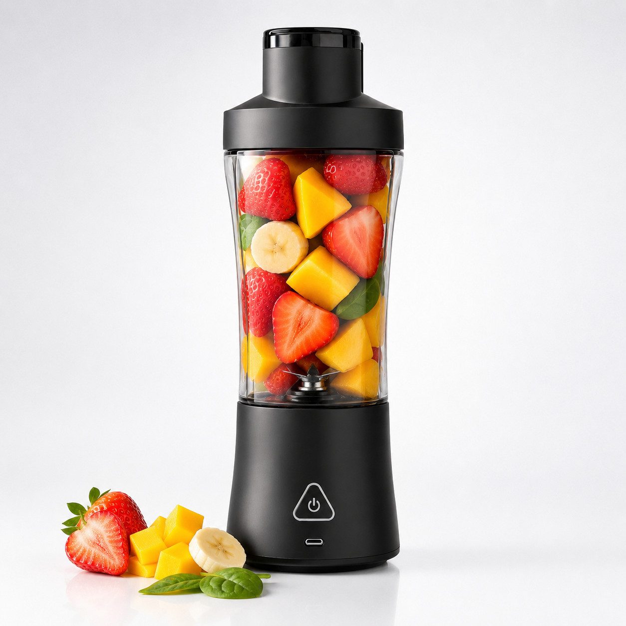 Goldstern-Tech Akku-Stabmixer Tragbarer Proteinshake Mini-Mixer mit Akku, 240 W, To-Go Smoothie Maker Standmixer 6000 mAh, 650 ml, 6 Klingen
