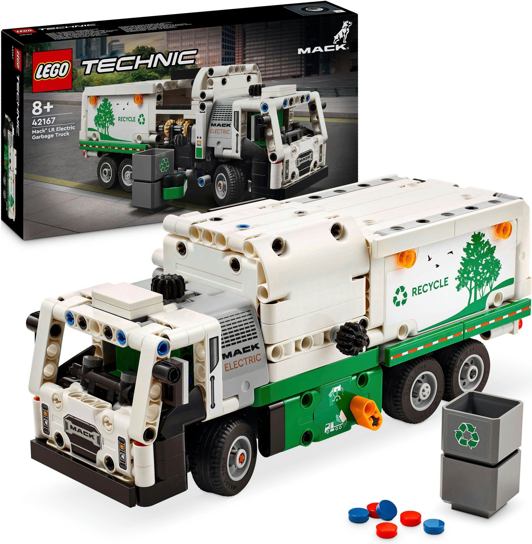 LEGO® Mack® LR Electric Müllwagen (42167), LEGO Technic Konstruktionsspiels günstig online kaufen