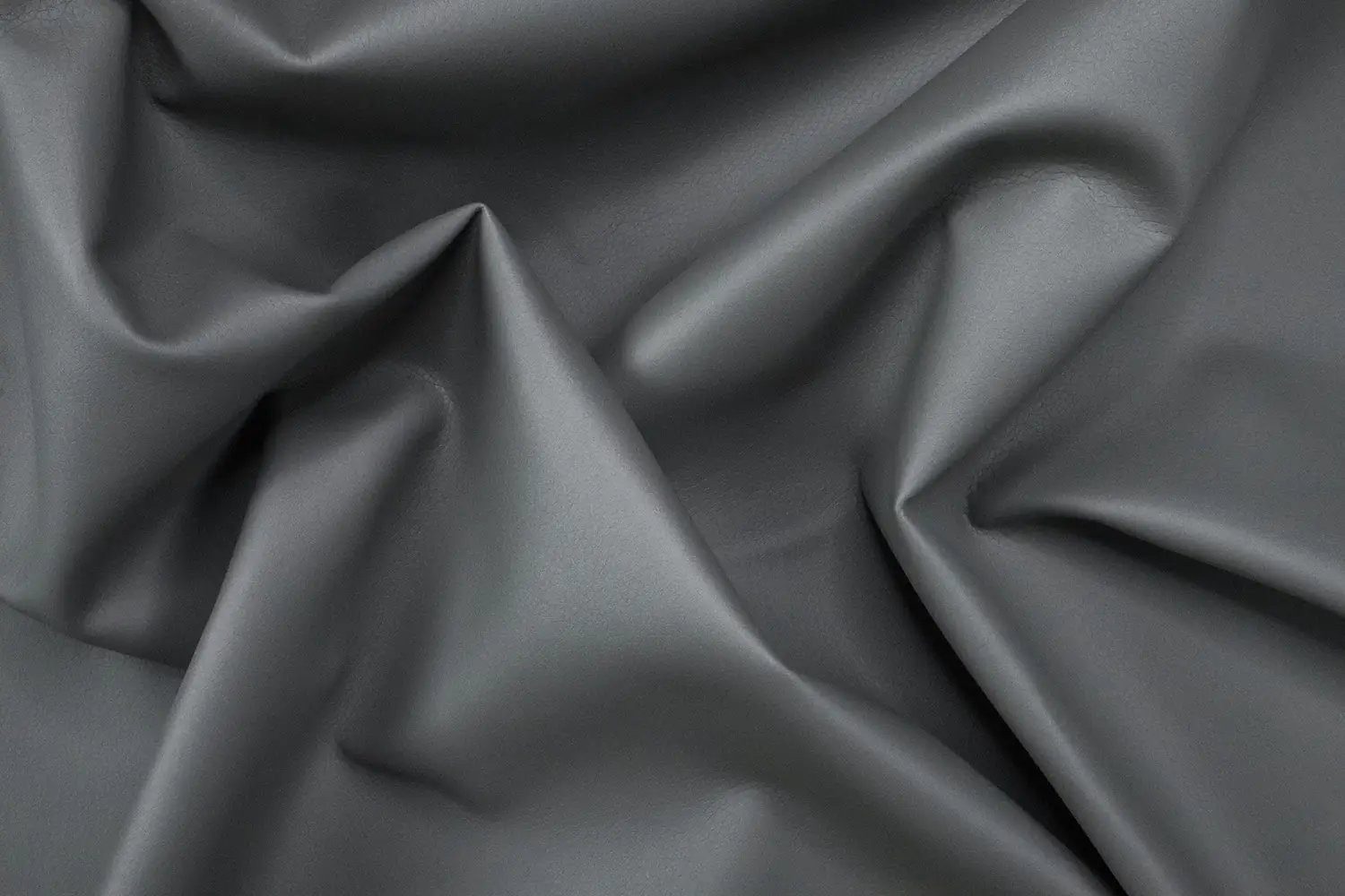 Stofferia Stoff Kunstleder Lederimitat Ecocuir Dunkelgrau, Meterware