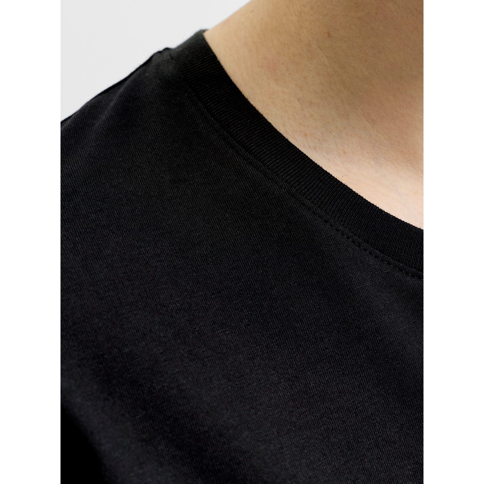 Jack & Jones Rundhalsshirt Jack&Jones Übergrößen T-Shirt schwarz JJELOGO – Bild 2 von 3