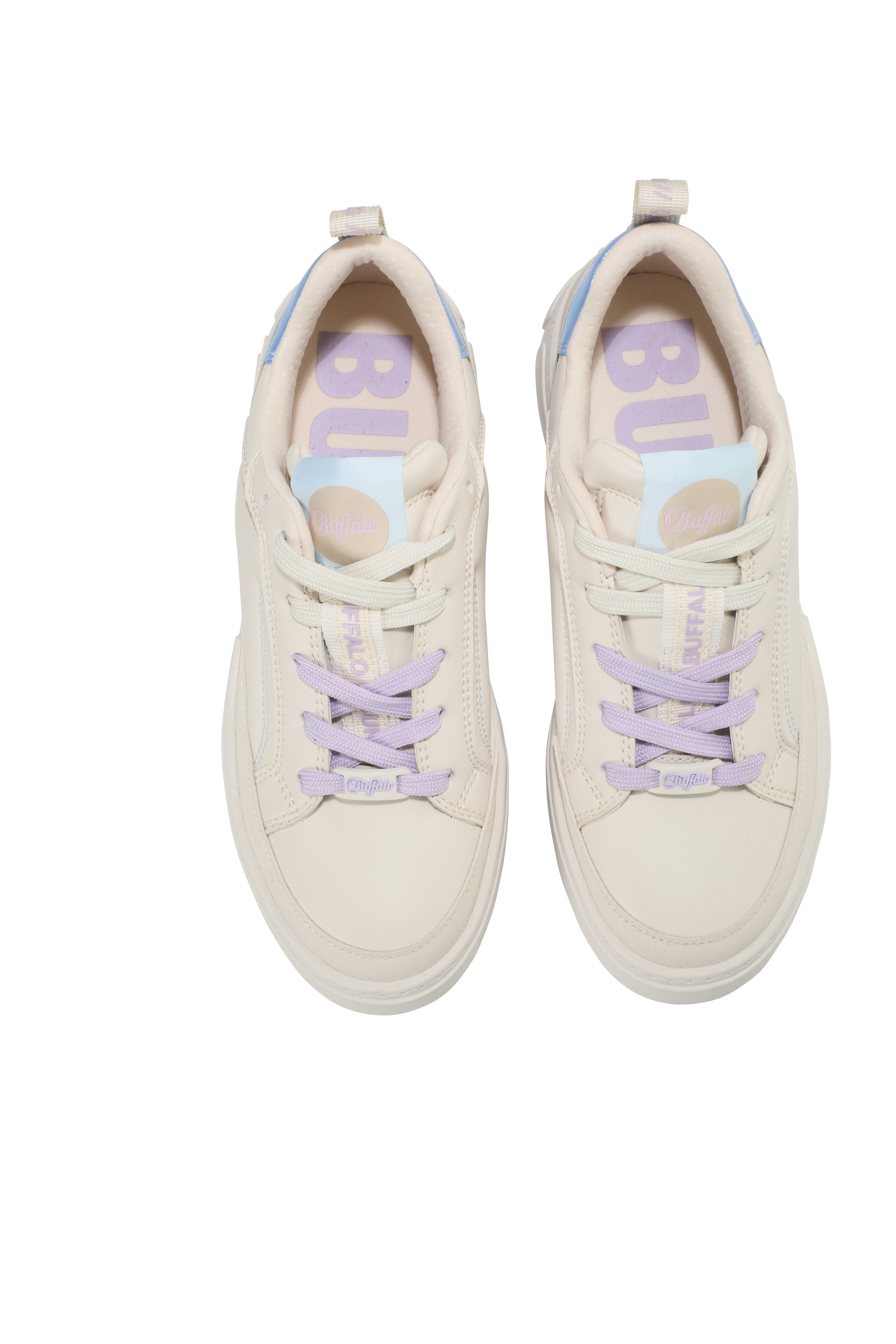 (CREAM/PURPLE) Buffalo Cremefarben Sneaker