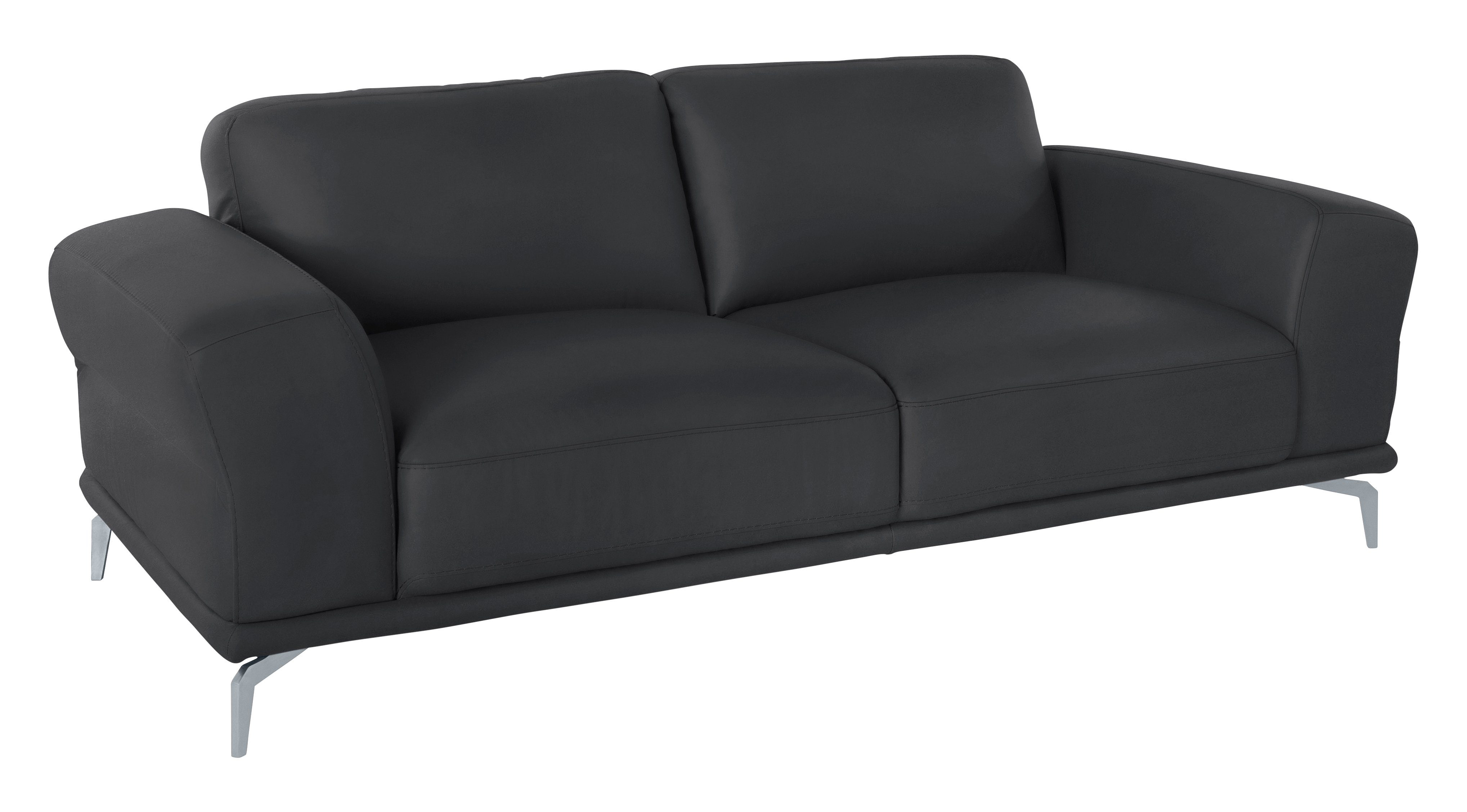 W.SCHILLIG 2,5-Sitzer montanaa Design Sofa mit erstklassigem Sitzkomfort, Federkern, mit Metallfüßen in Silber matt, Breite 212 cm