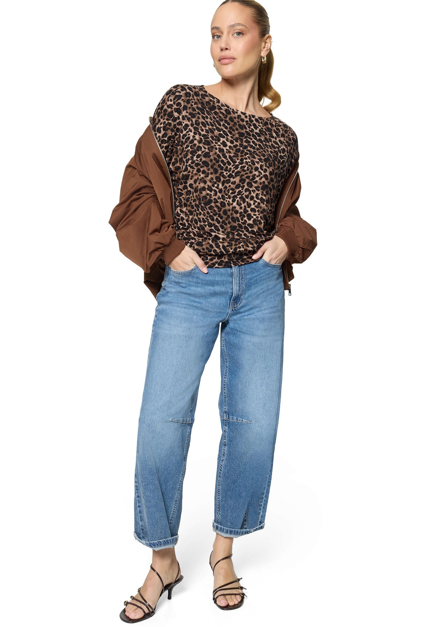 Zero 3/4-Arm-Shirt Damen mit 3/4 Arm (1-tlg) Material