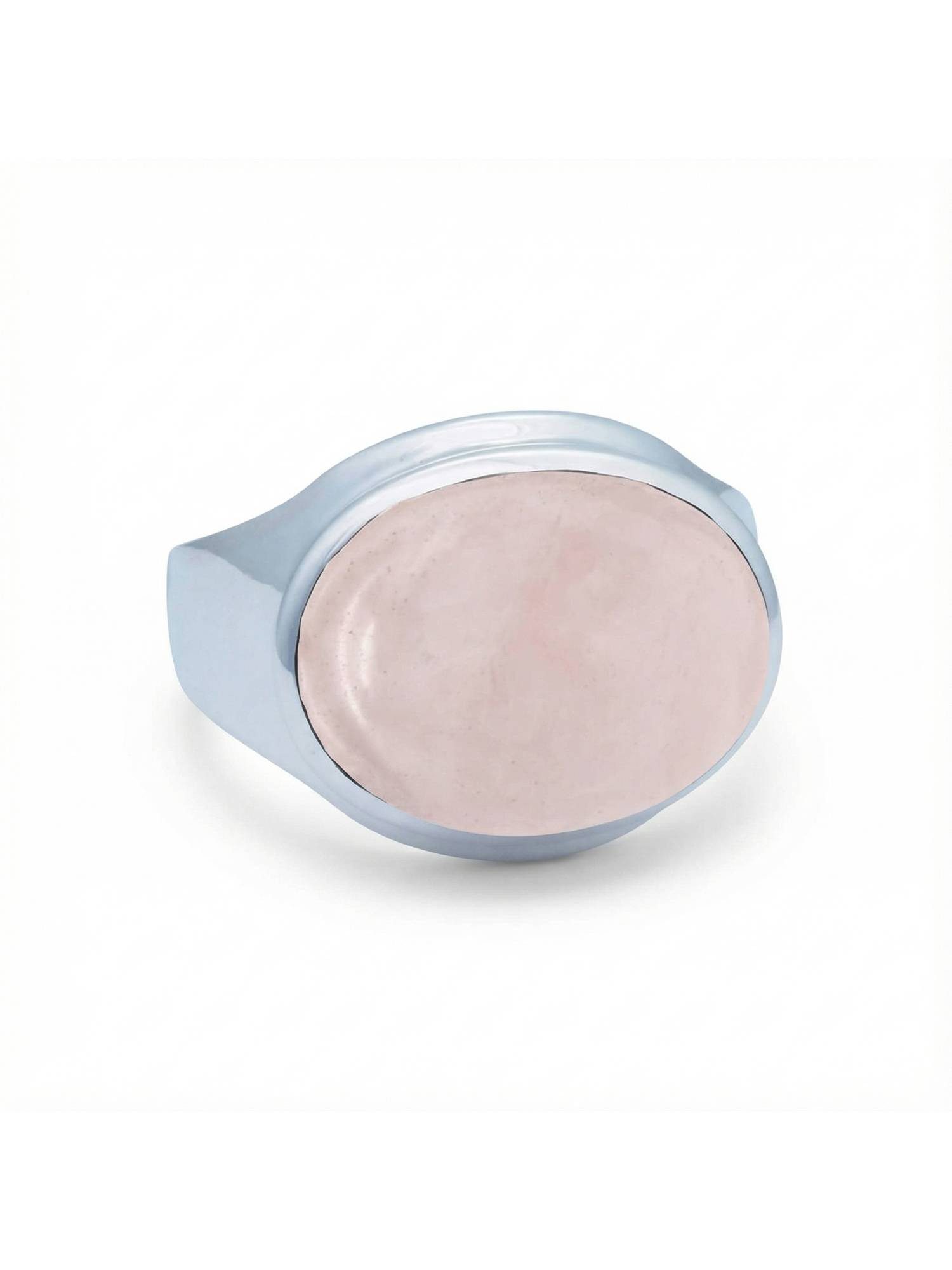 Silberring URGAMAL aus 925 Silber mit Rosenquarz