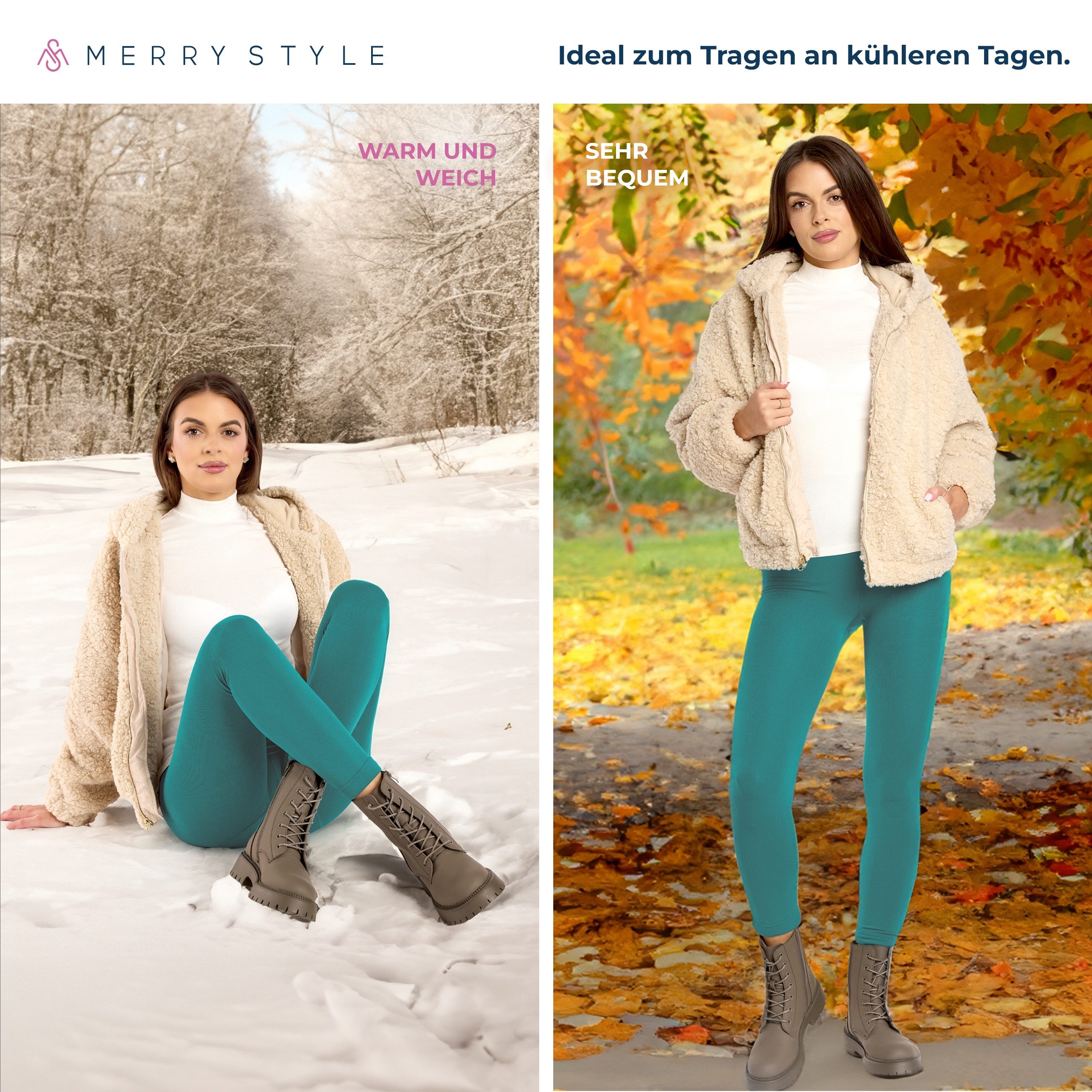 Merry Style Leggings 2er Pack Damen Thermo Leggings Gefütterte Thermoleggings MS-ATX-441 (1-tlg) – Bild 5 von 5